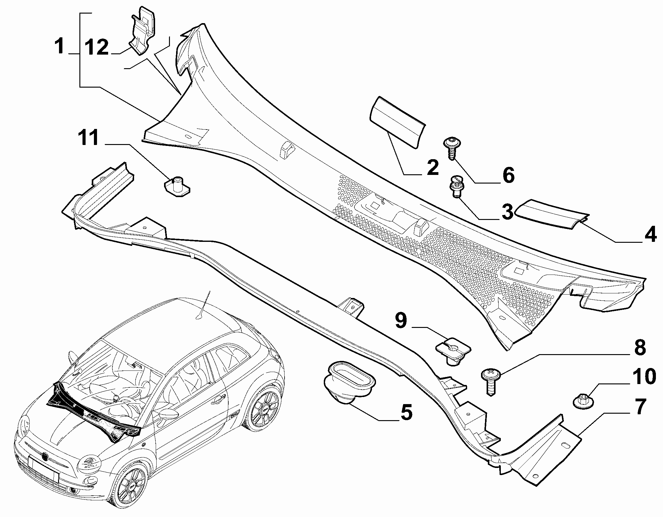 FIAT 51761163 - Зажим, клипса, молдинг unicars.by