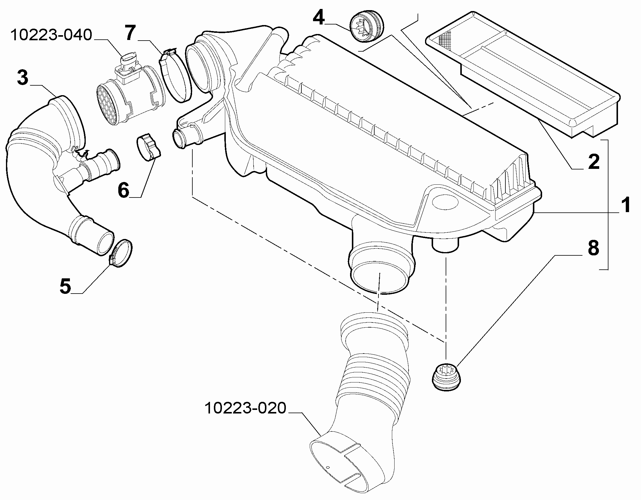 Lancia 51901760 - Воздушный фильтр, двигатель unicars.by