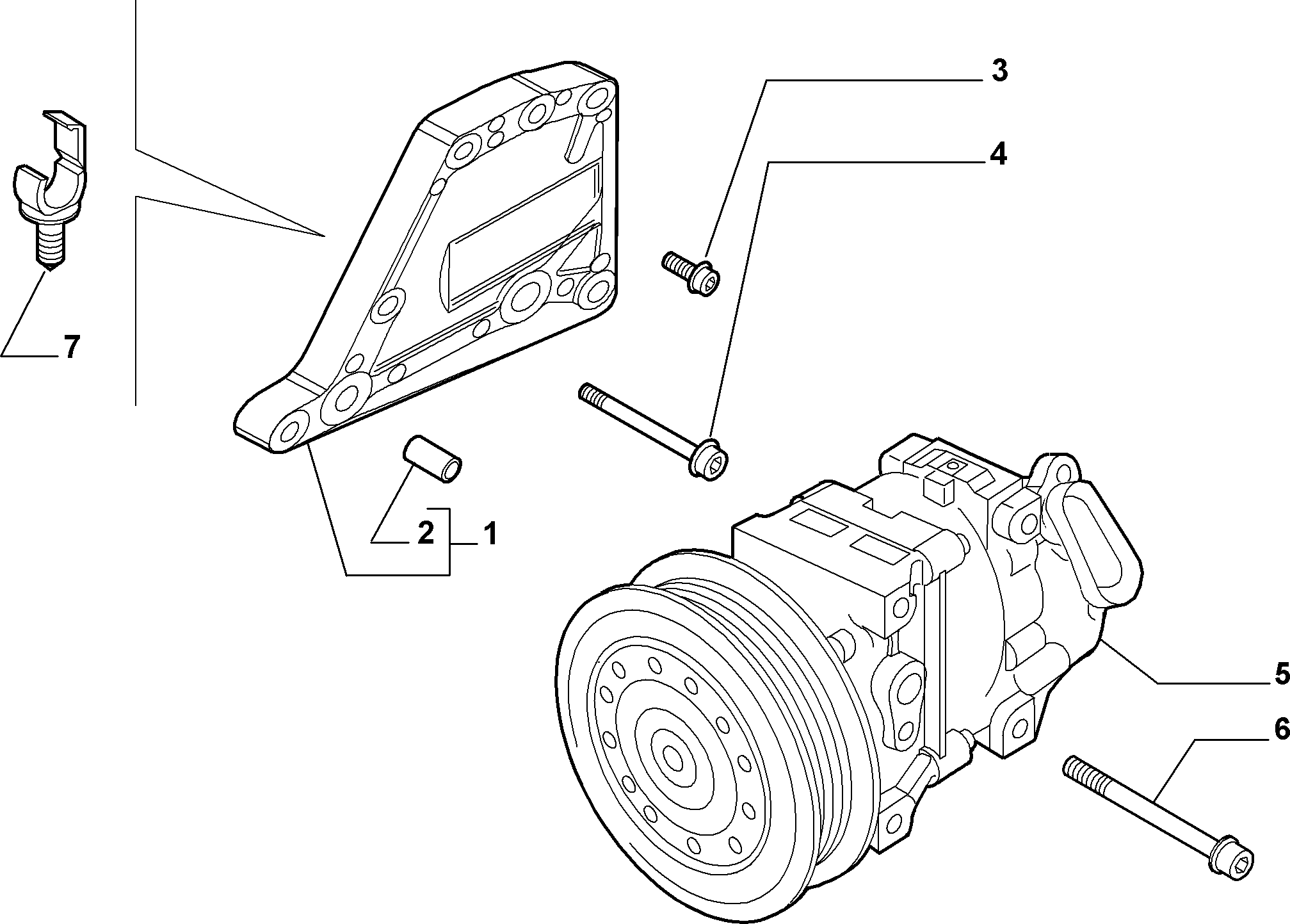 Lancia 71724084 - Компрессор кондиционера unicars.by