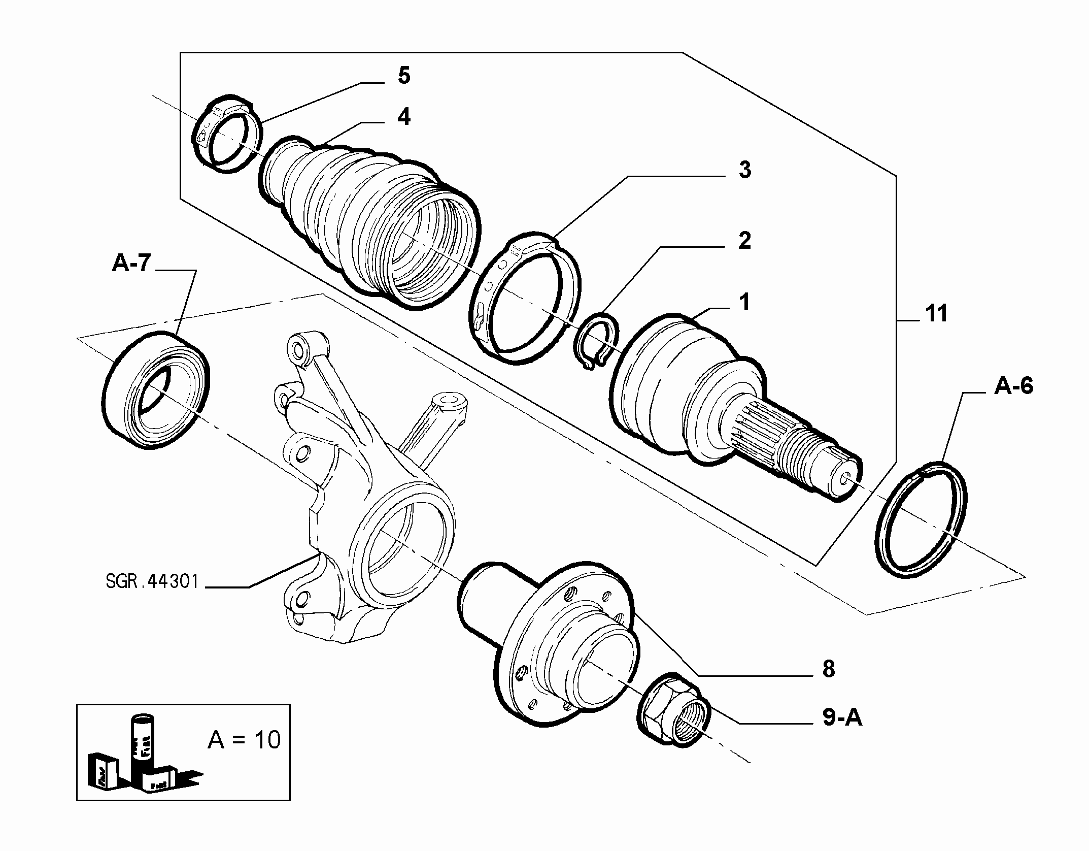 Chrysler 51753790 - Комплект подшипника ступицы колеса unicars.by