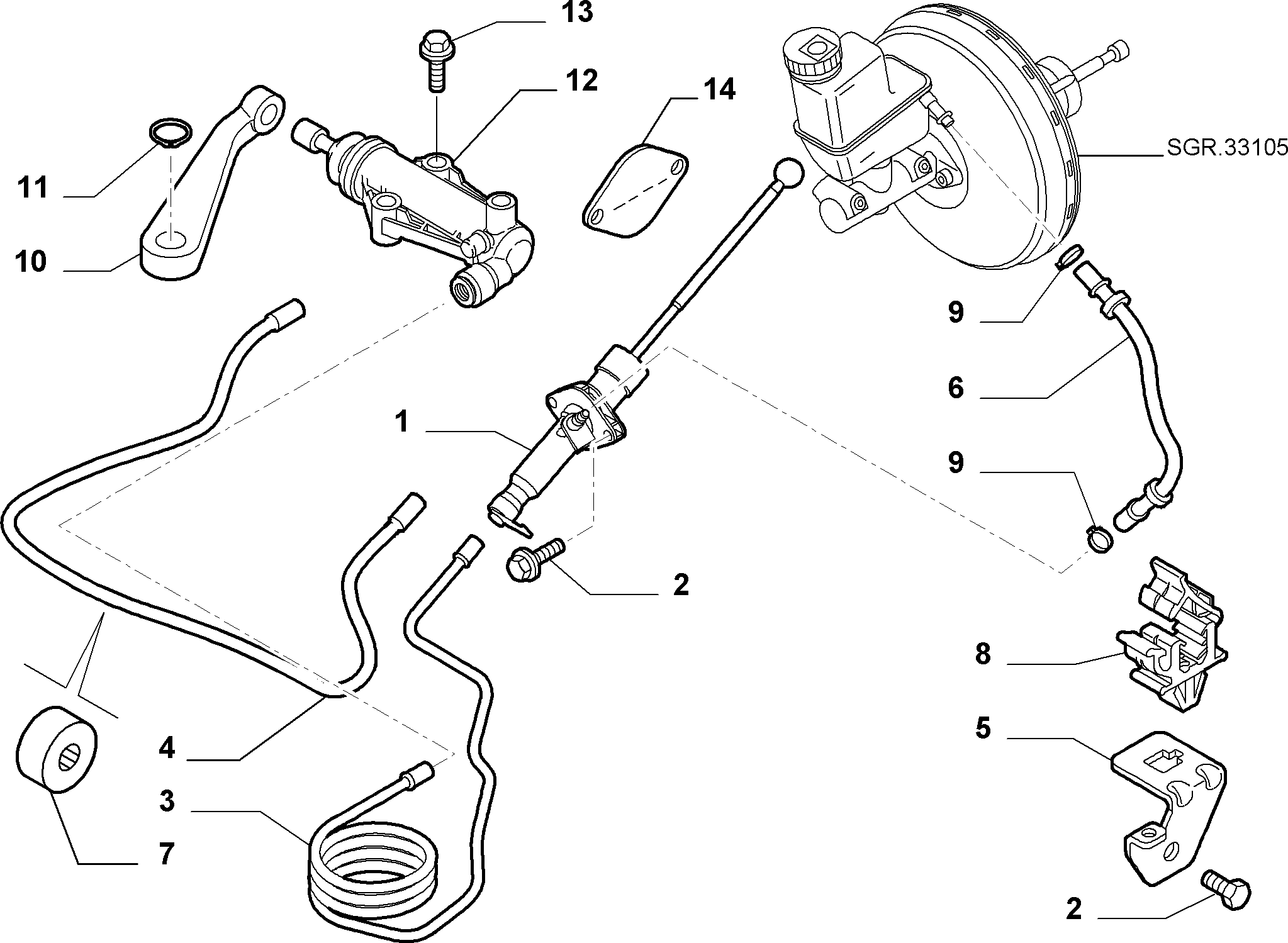 FIAT 55187212 - Рабочий цилиндр, система сцепления unicars.by