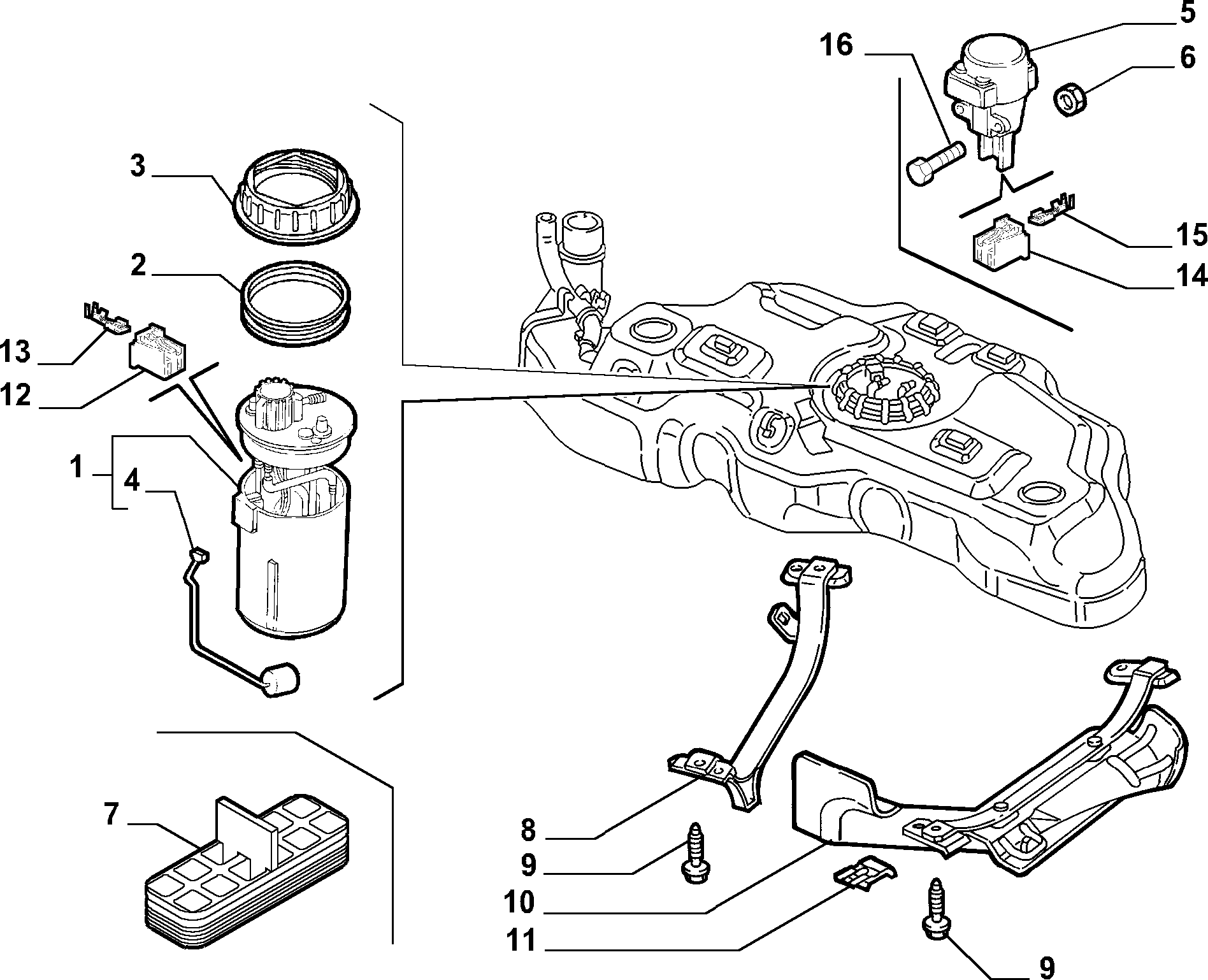 Alfarome/Fiat/Lanci 51709816 - Модуль топливного насоса unicars.by