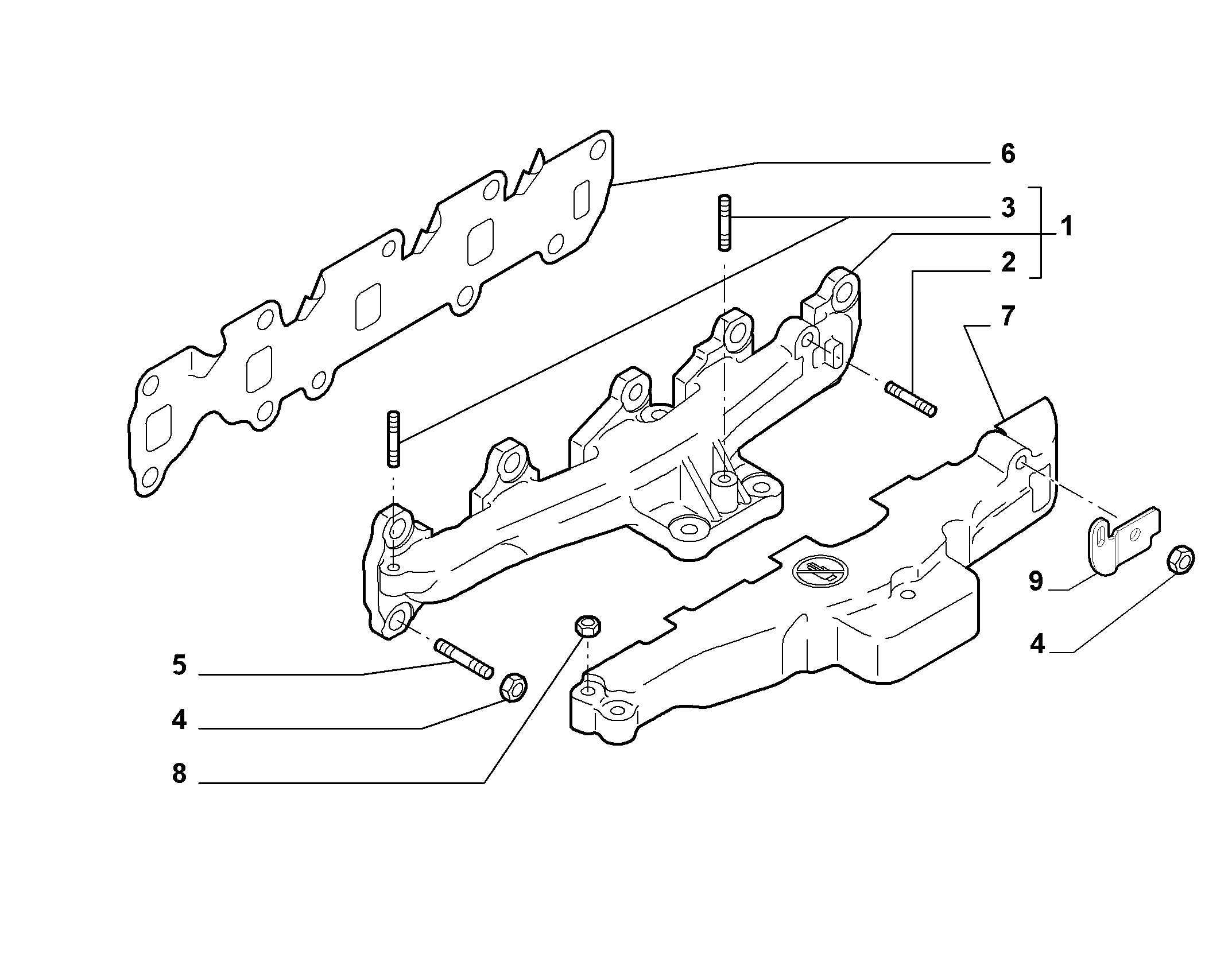 FIAT 73500058 - Прокладка, выпускной коллектор unicars.by