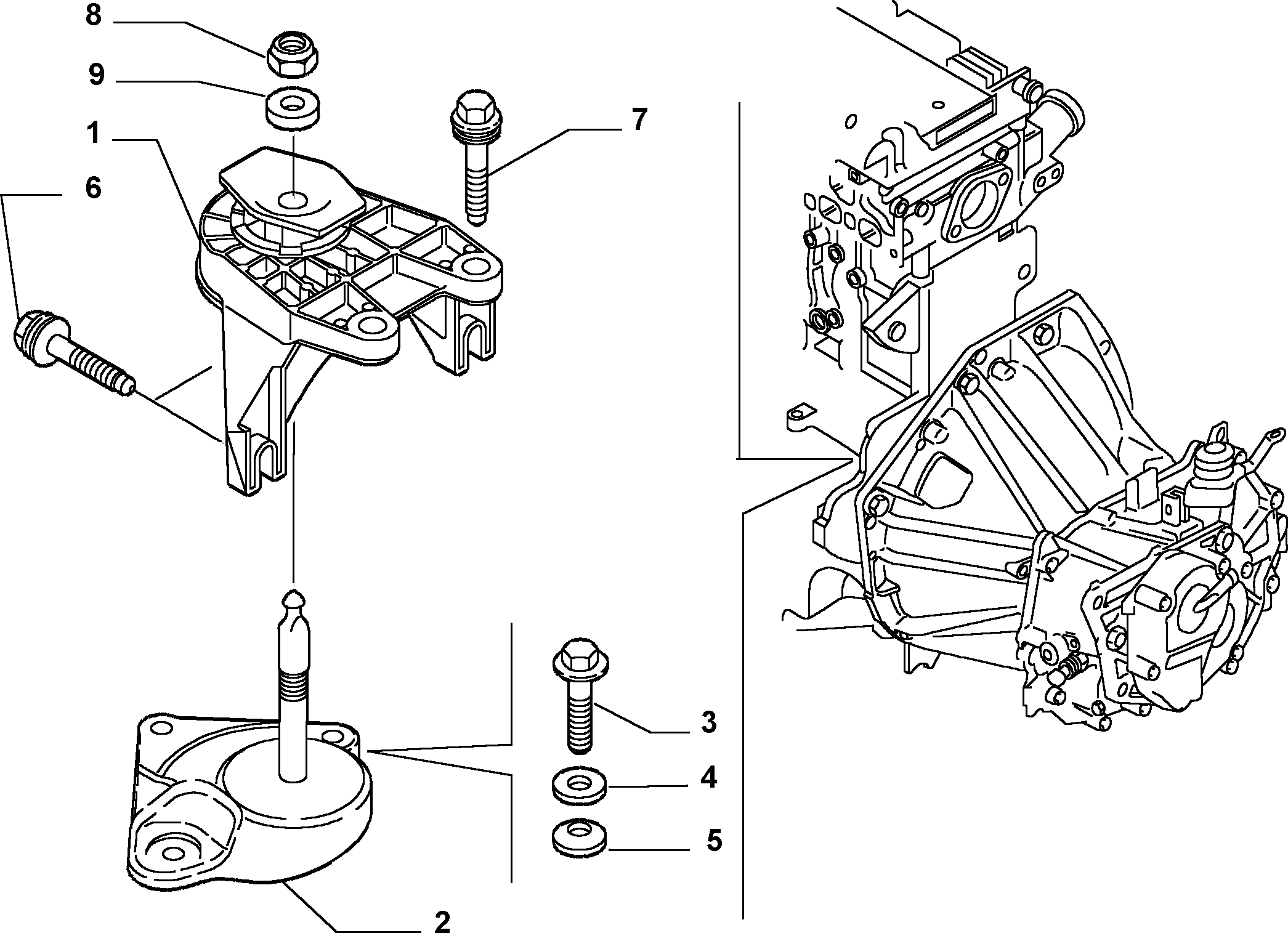 FIAT 51711216 - Подушка, опора, подвеска двигателя unicars.by