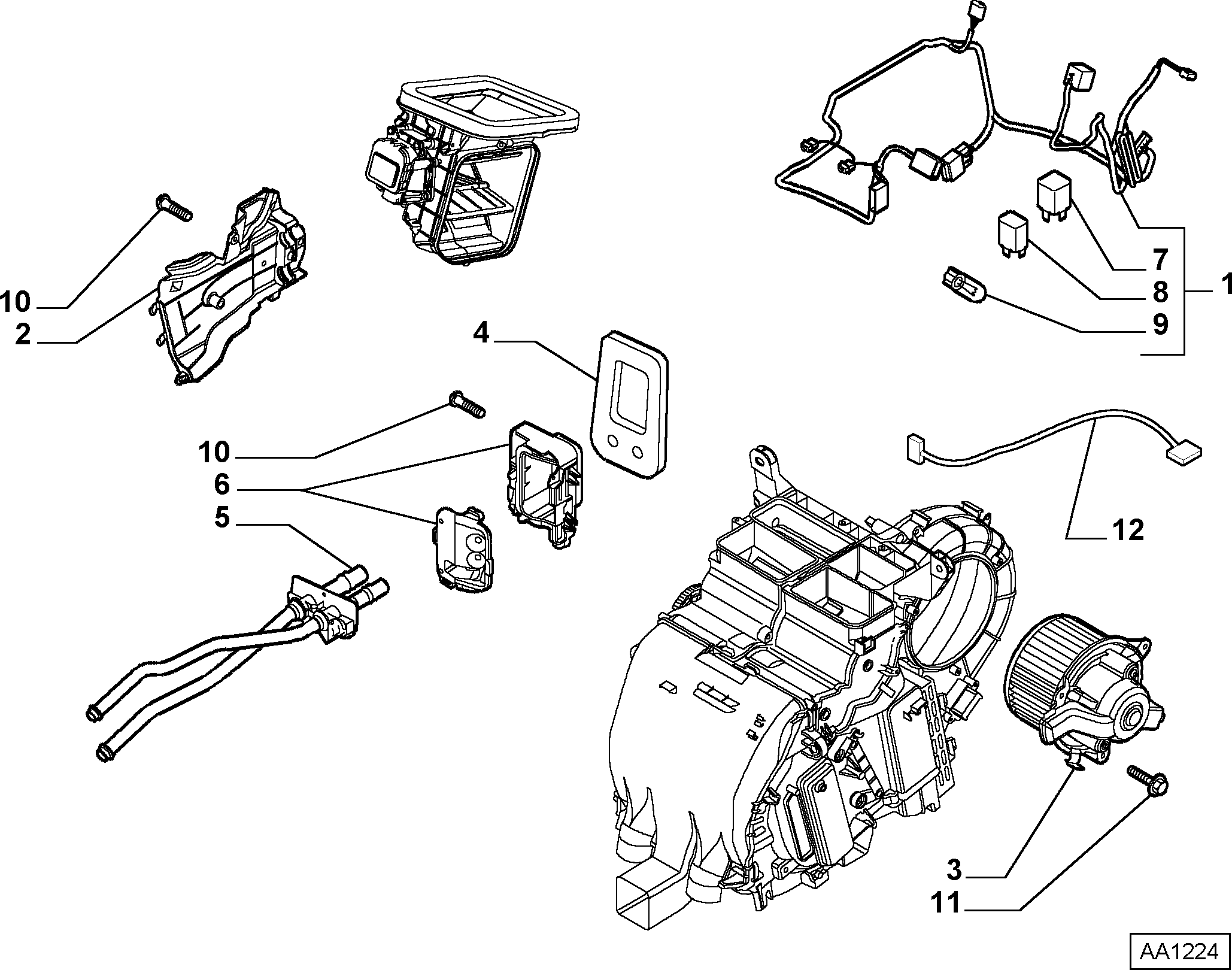 FIAT 77363244 - Вентилятор салона unicars.by