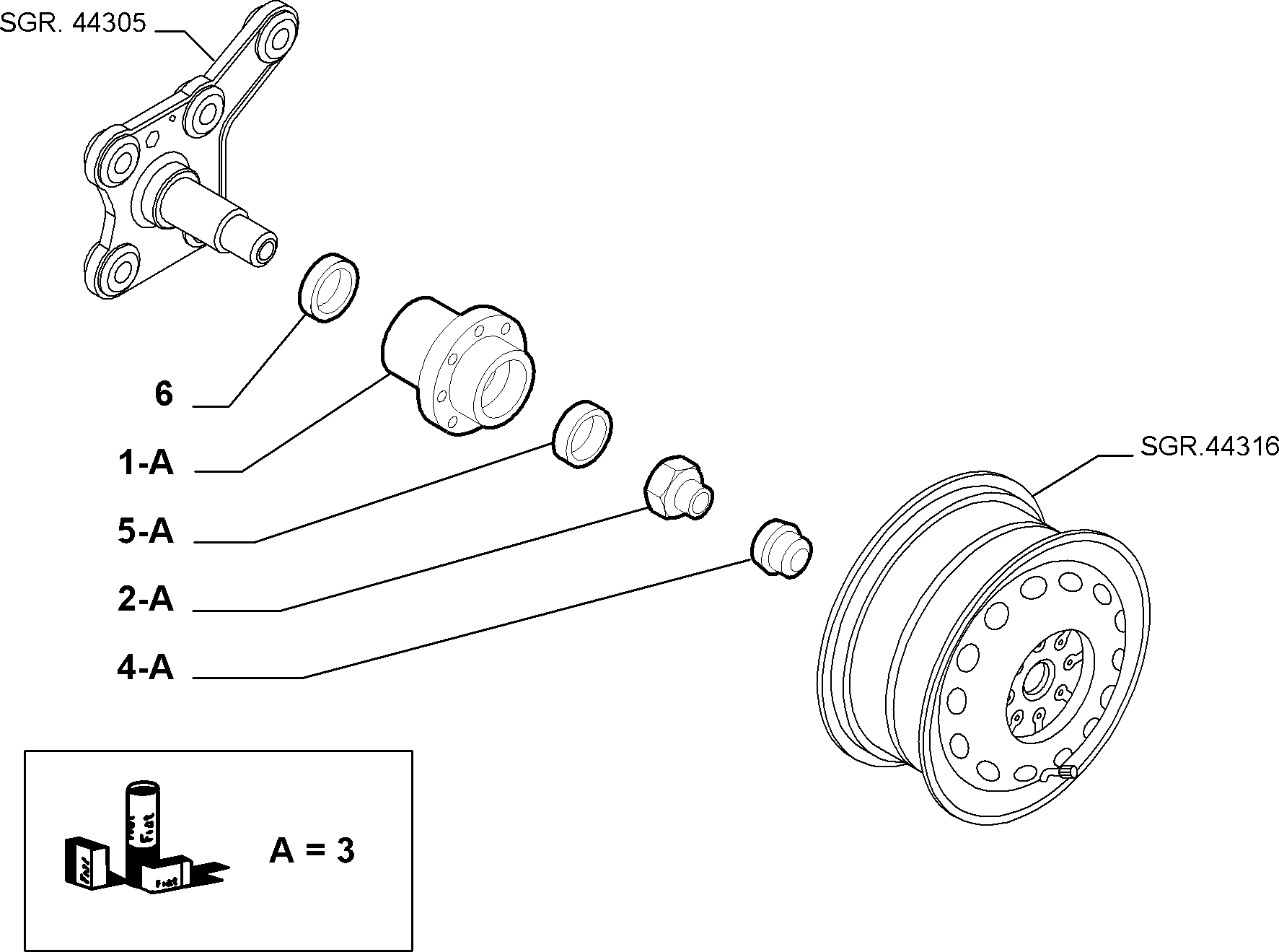 FIAT 50704683 - Комплект подшипника ступицы колеса unicars.by