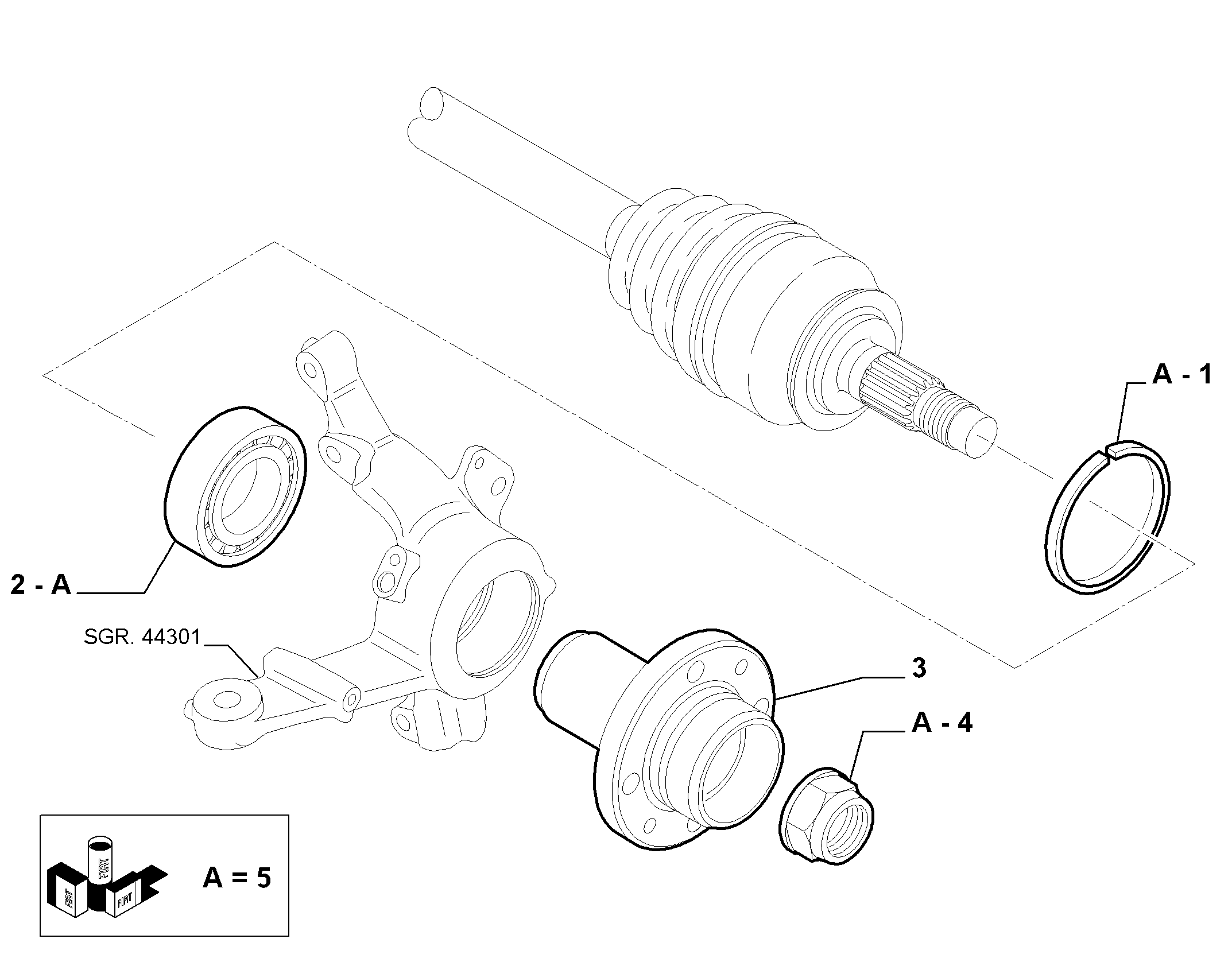 FIAT 71753820 - Комплект подшипника ступицы колеса unicars.by