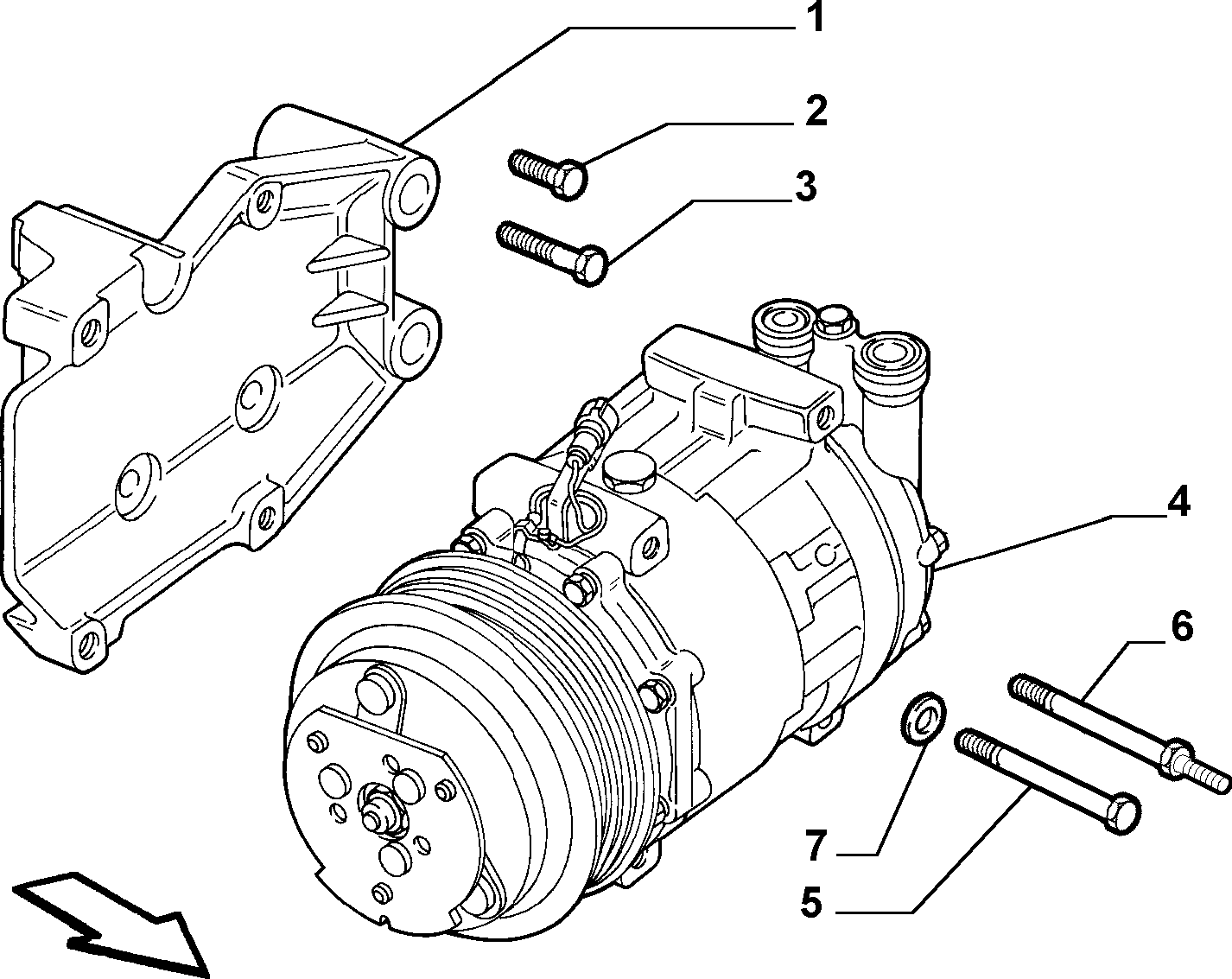 Alfa Romeo 468 1124 4 - Компрессор кондиционера unicars.by