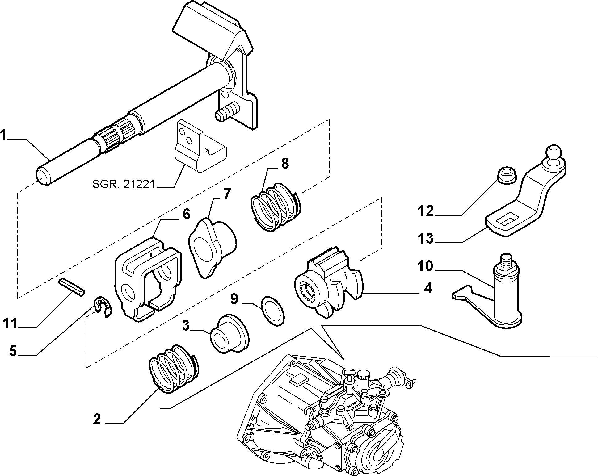 FIAT 7721894 - Втулка, шток вилки переключения передач unicars.by