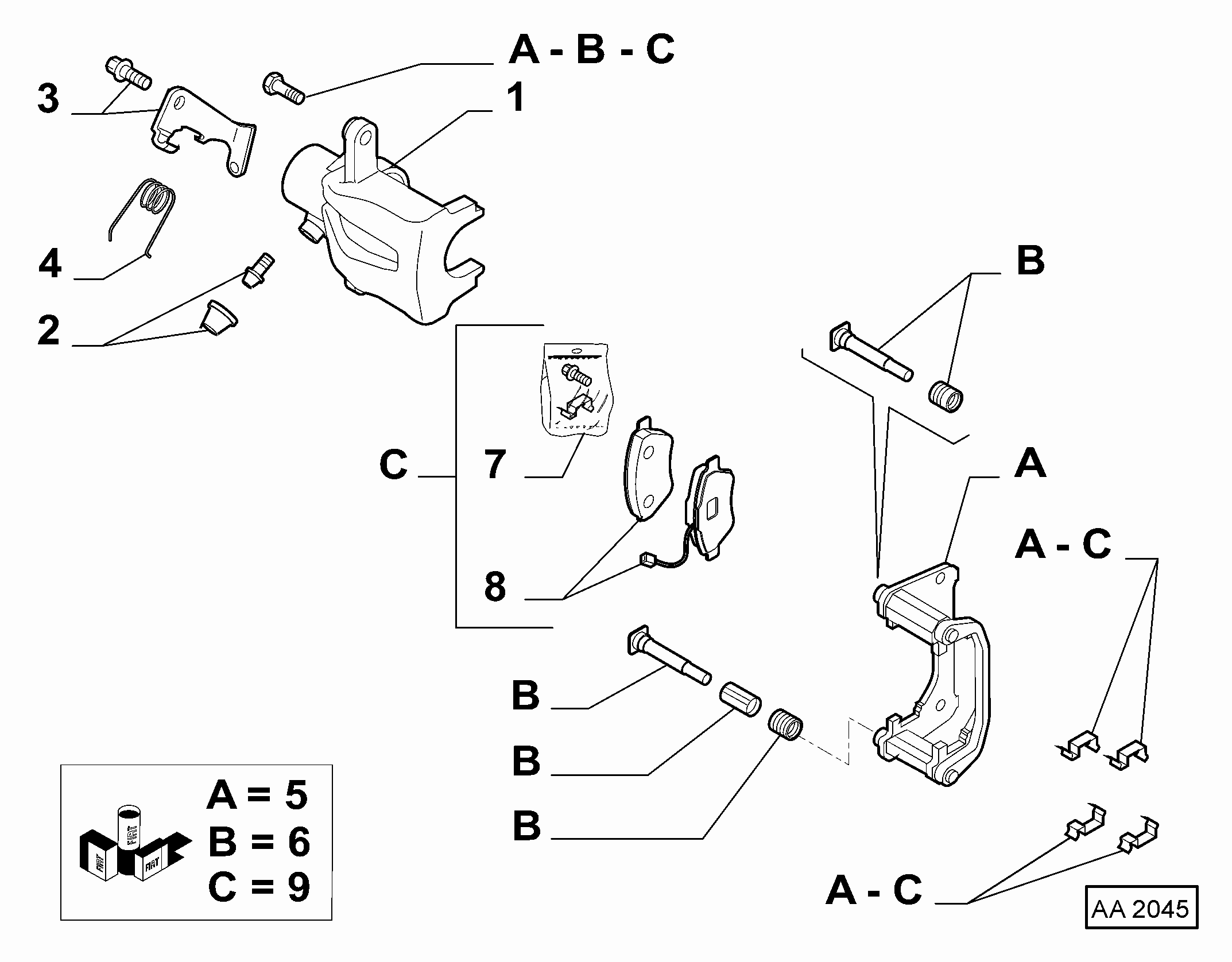 FIAT 77363518 - Тормозные колодки, дисковые, комплект unicars.by