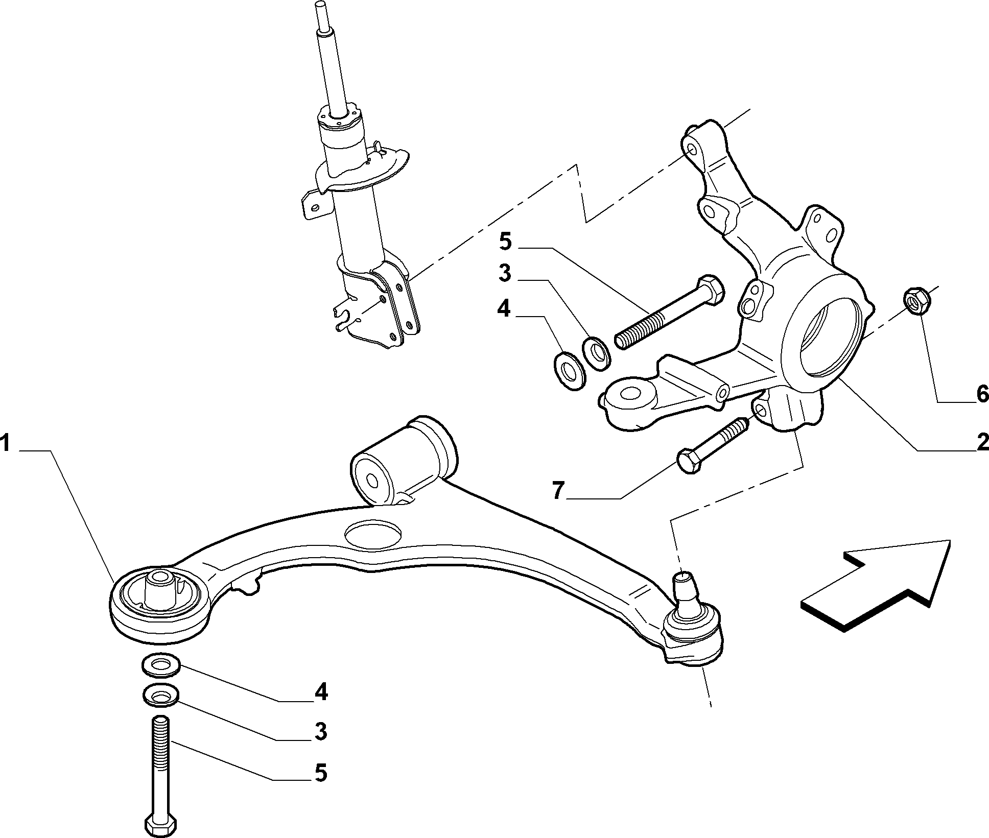 Chrysler 51827736 - Рычаг подвески колеса unicars.by