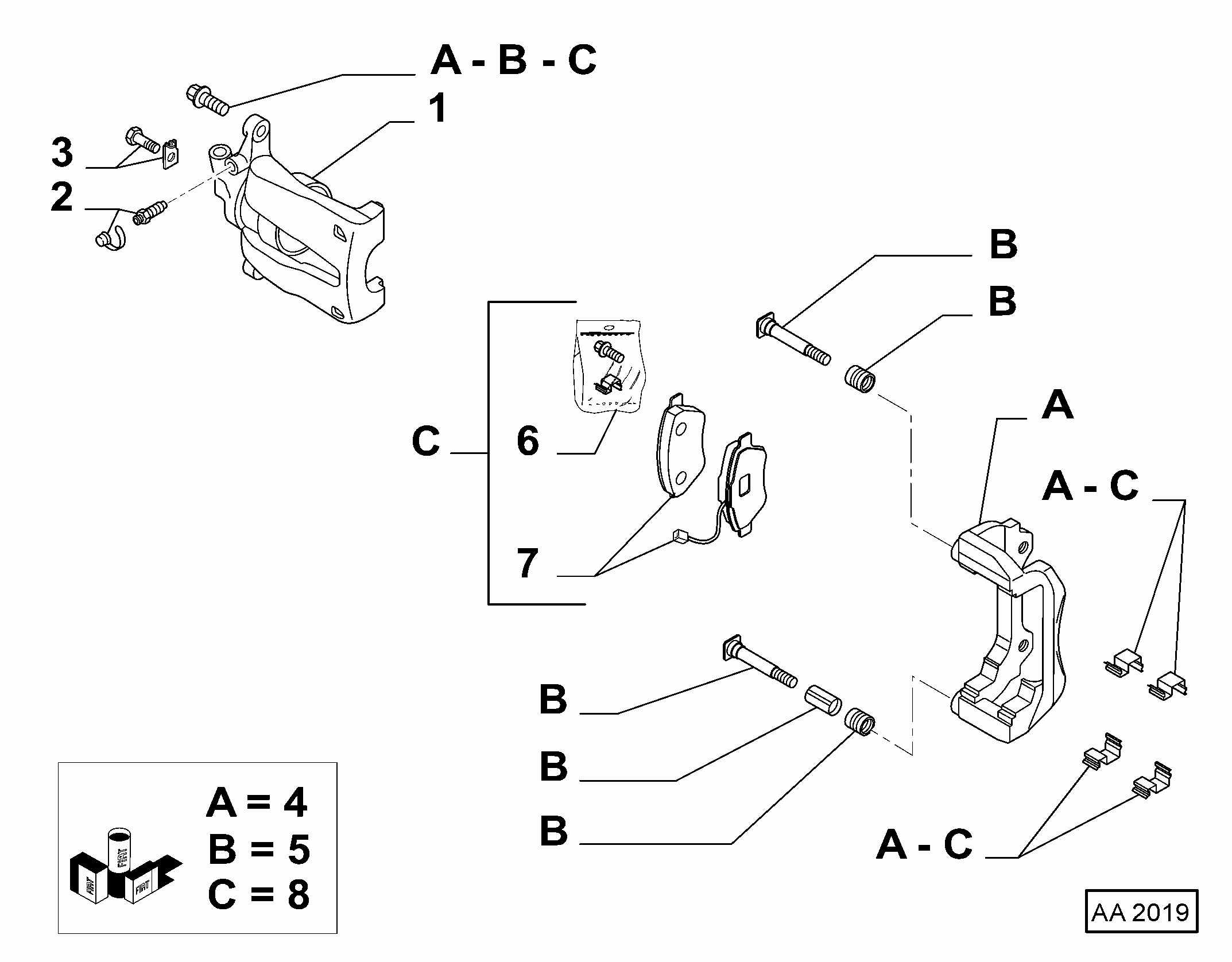 FIAT 77364654 - Тормозной суппорт unicars.by