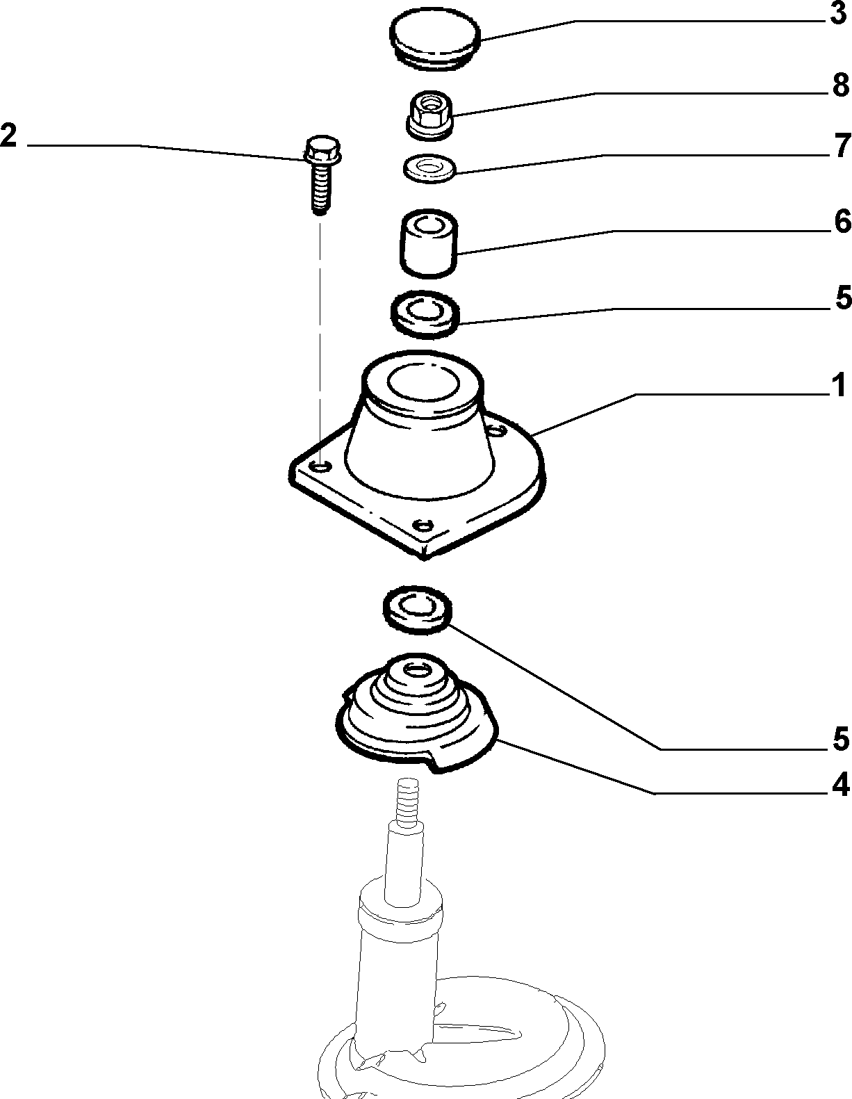 Lancia 46760673 - Опора стойки амортизатора, подушка unicars.by