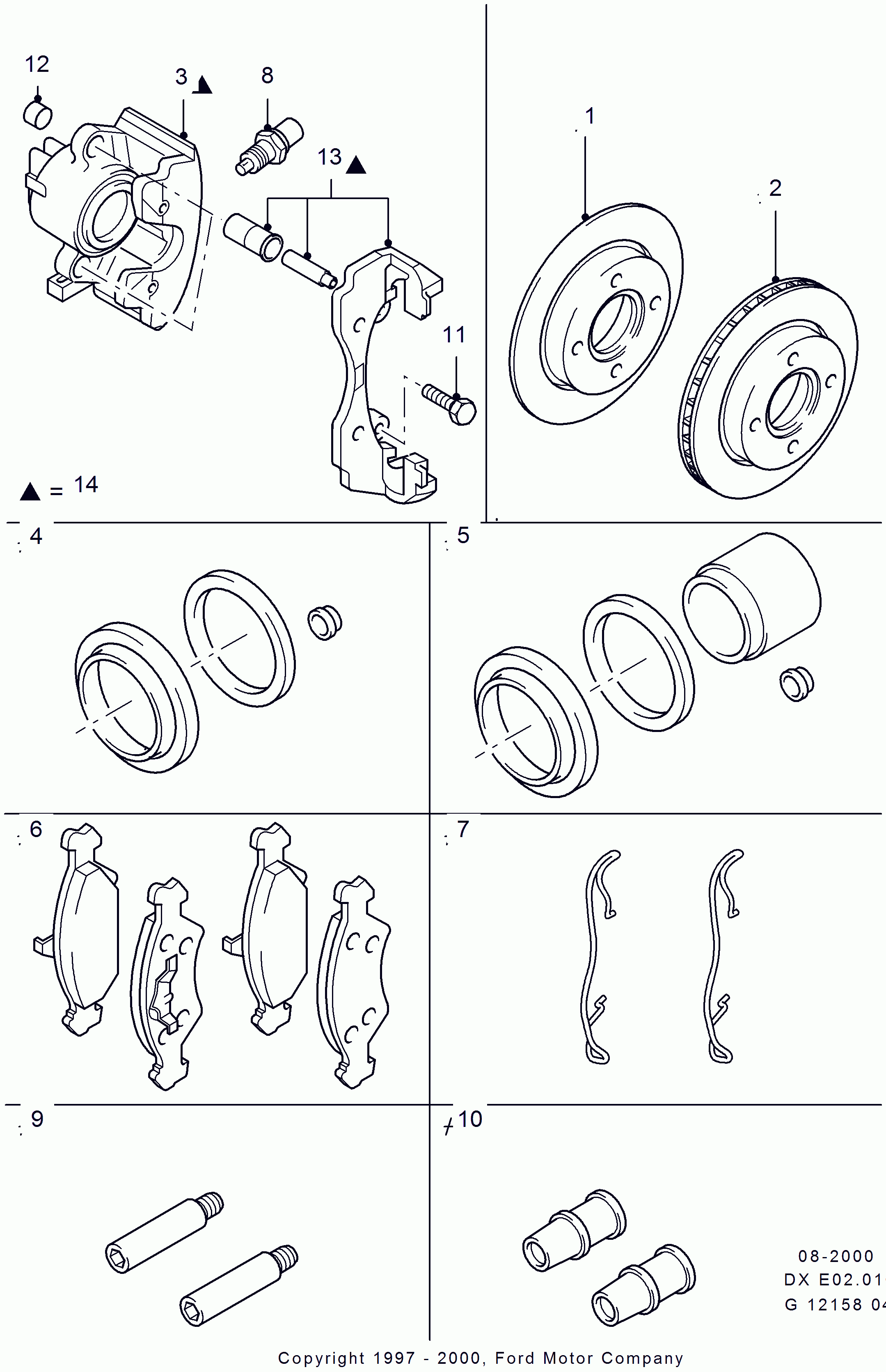 FORD 1064762 - Тормозные колодки, дисковые, комплект unicars.by