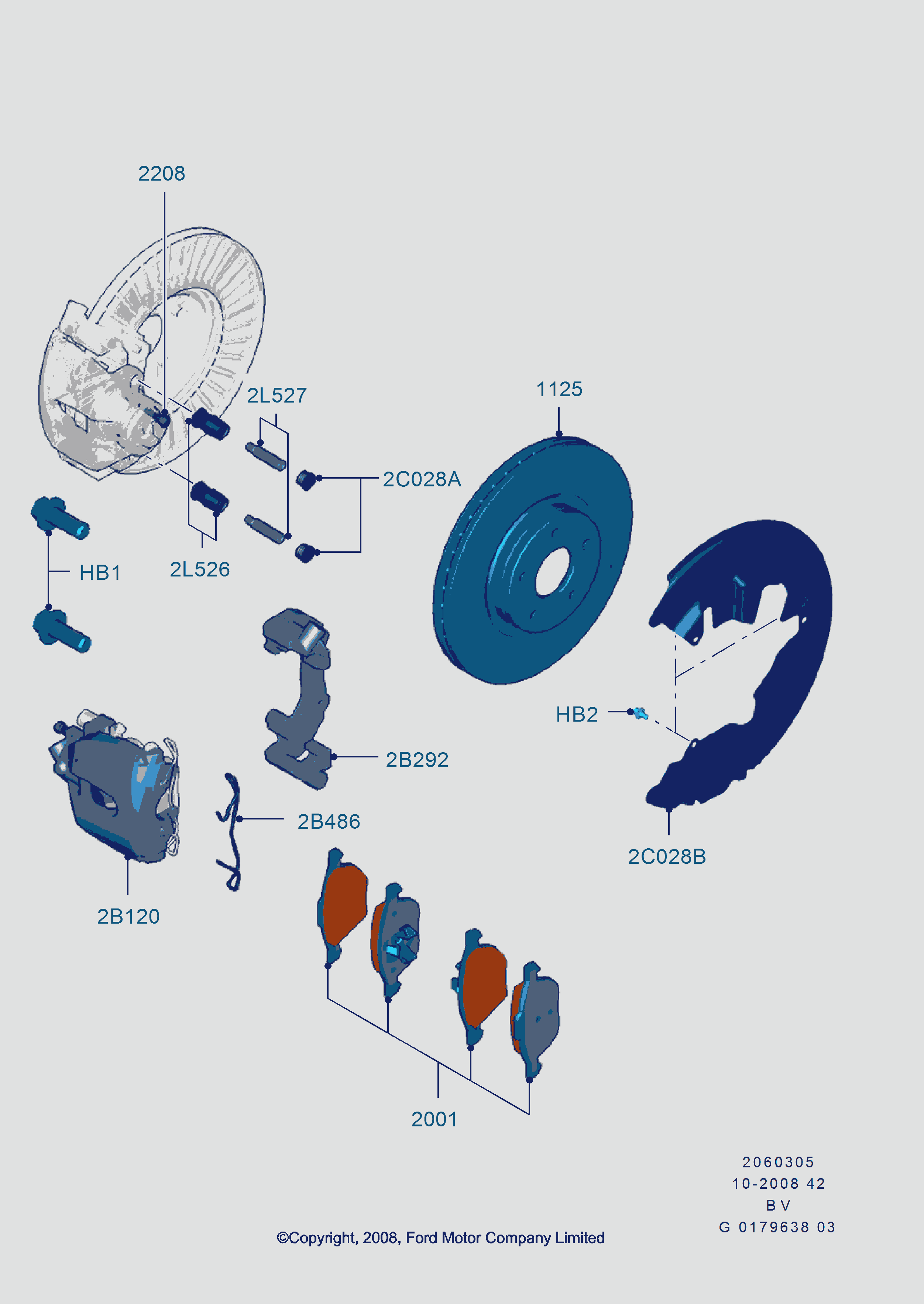 MAZDA 1519528 - Тормозные колодки, дисковые, комплект unicars.by