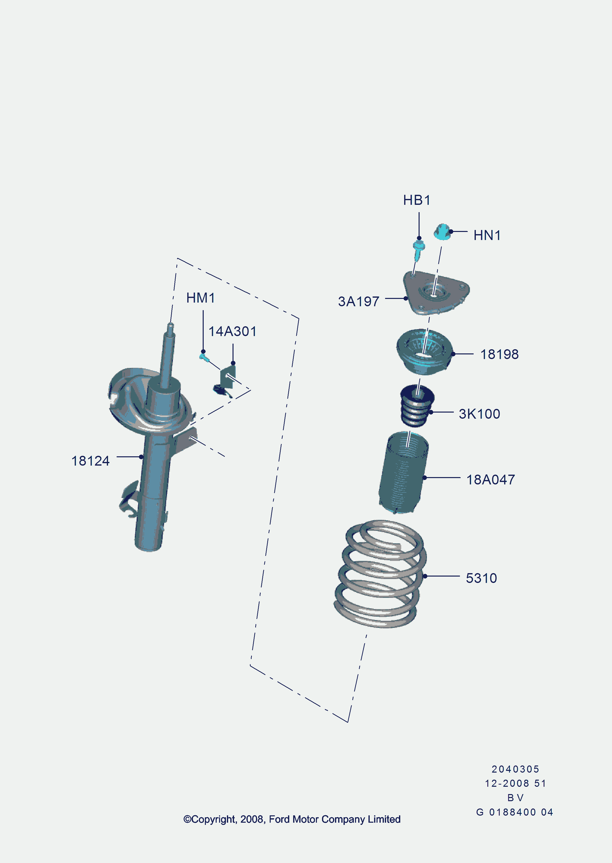 FORD 1820233 - Опора стойки амортизатора, подушка unicars.by