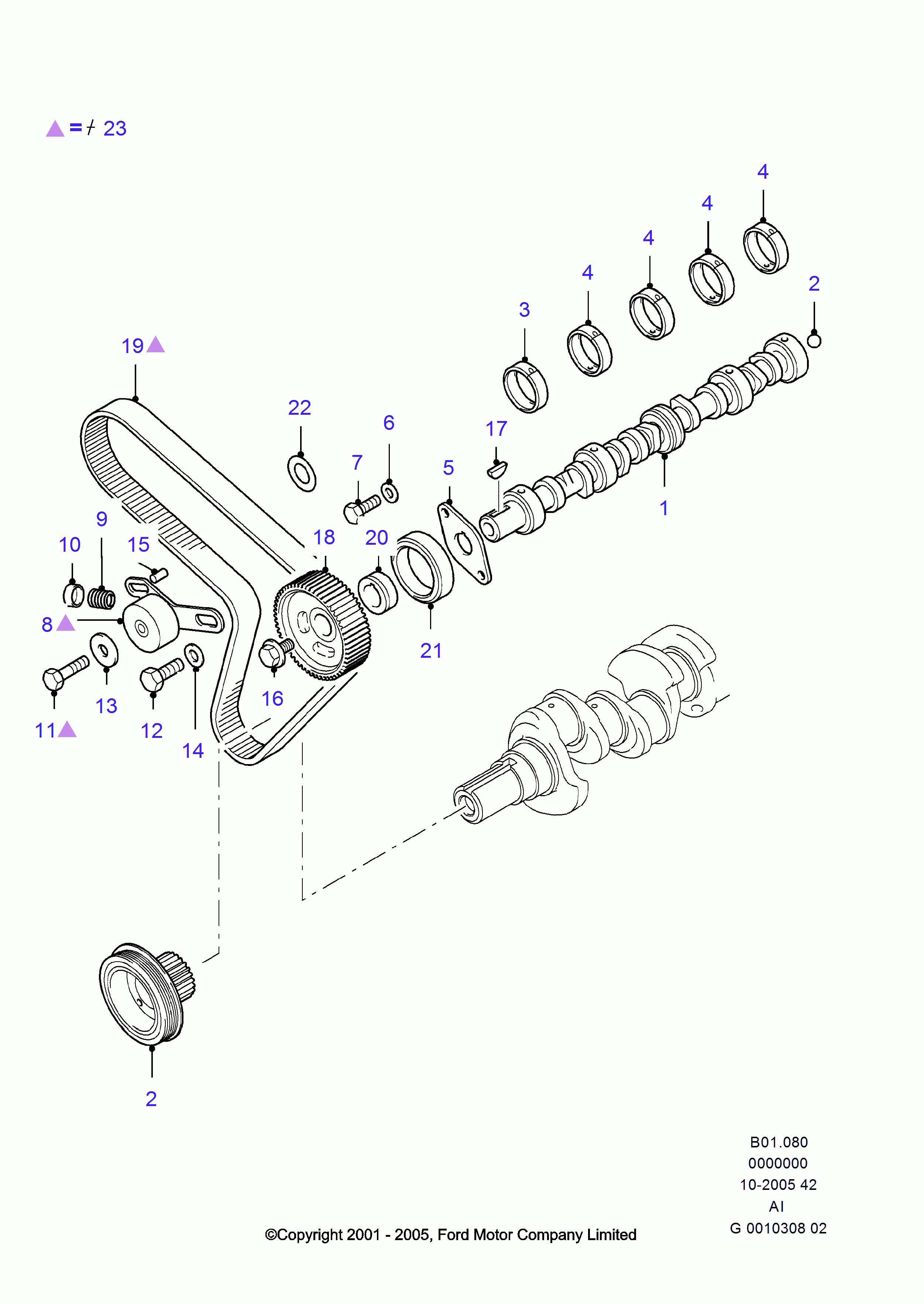 FORD 1135358 - Комплект зубчатого ремня ГРМ unicars.by