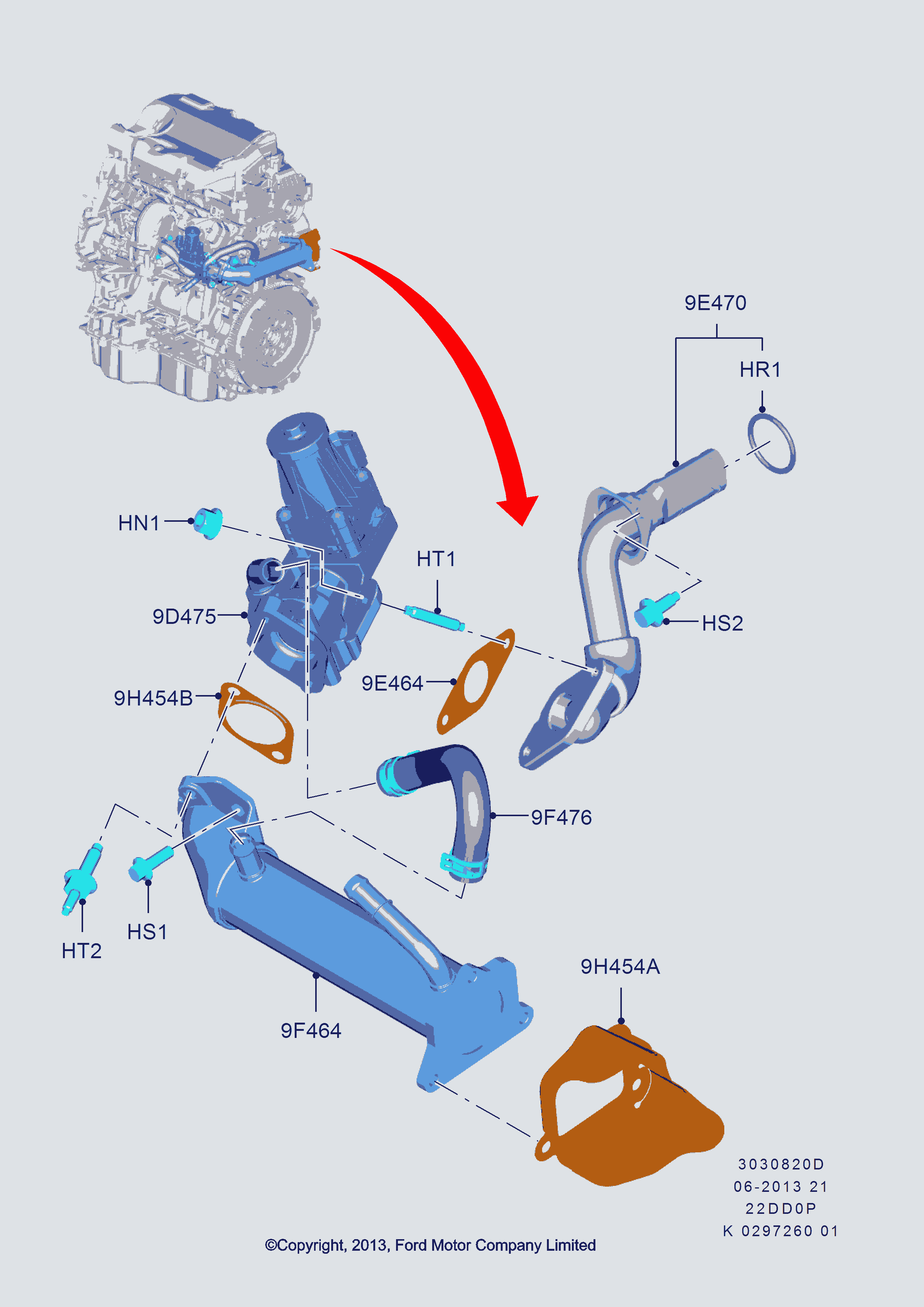 FORD 176 3294 - Радиатор, рециркуляция ОГ unicars.by