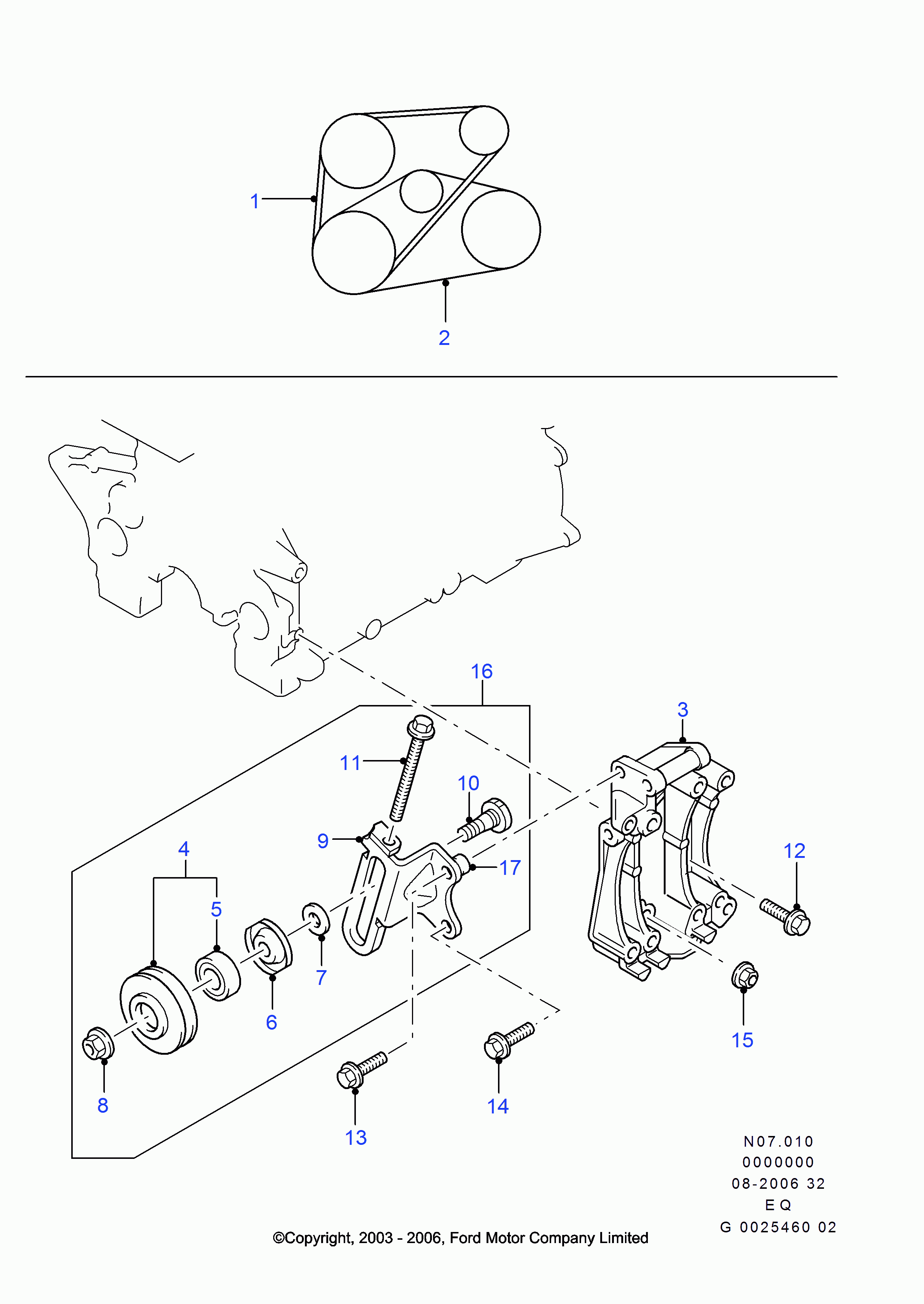 FORD 4982548 - Клиновой ремень, поперечные рёбра unicars.by