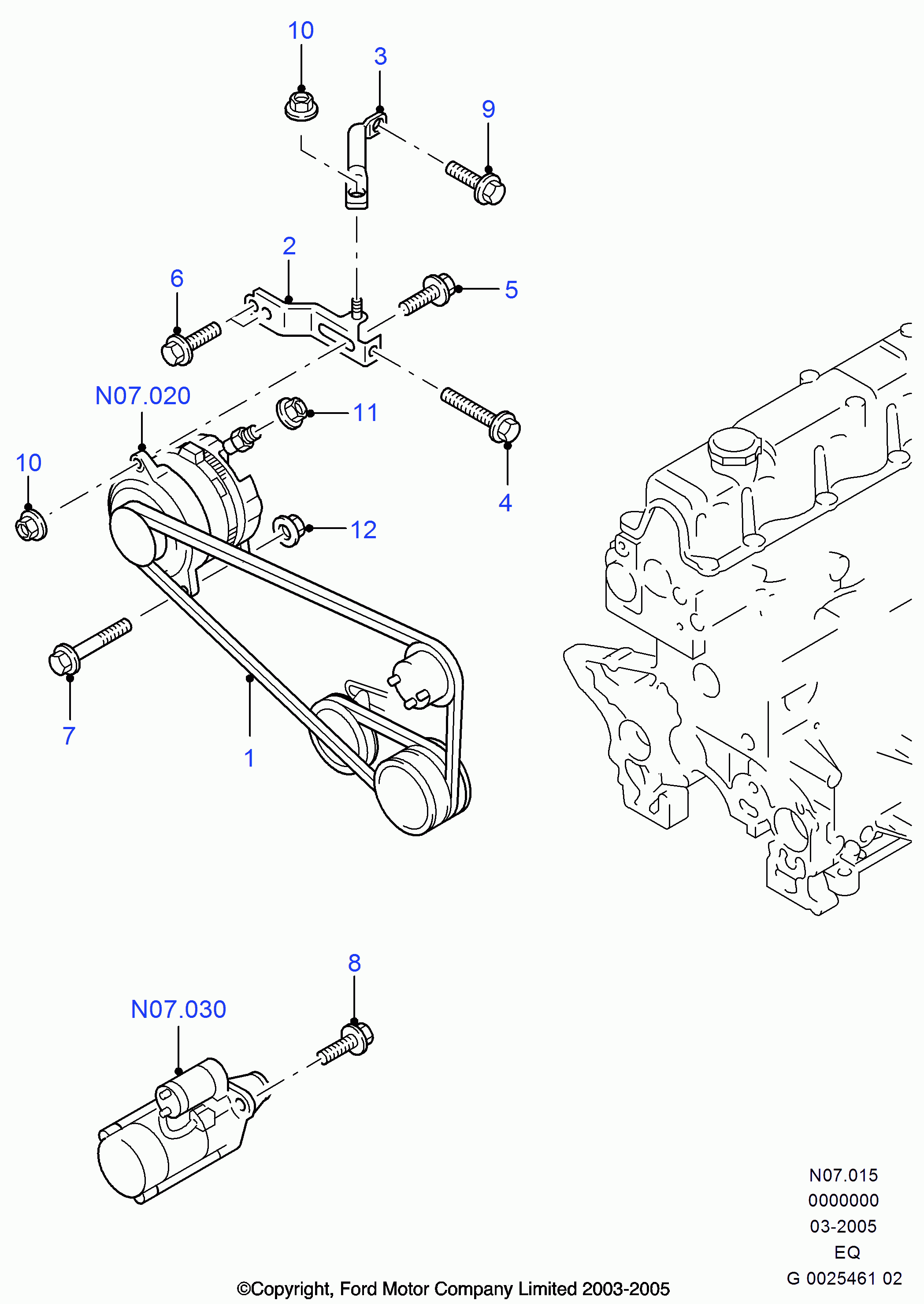 FORD 4982547 - Клиновой ремень, поперечные рёбра unicars.by