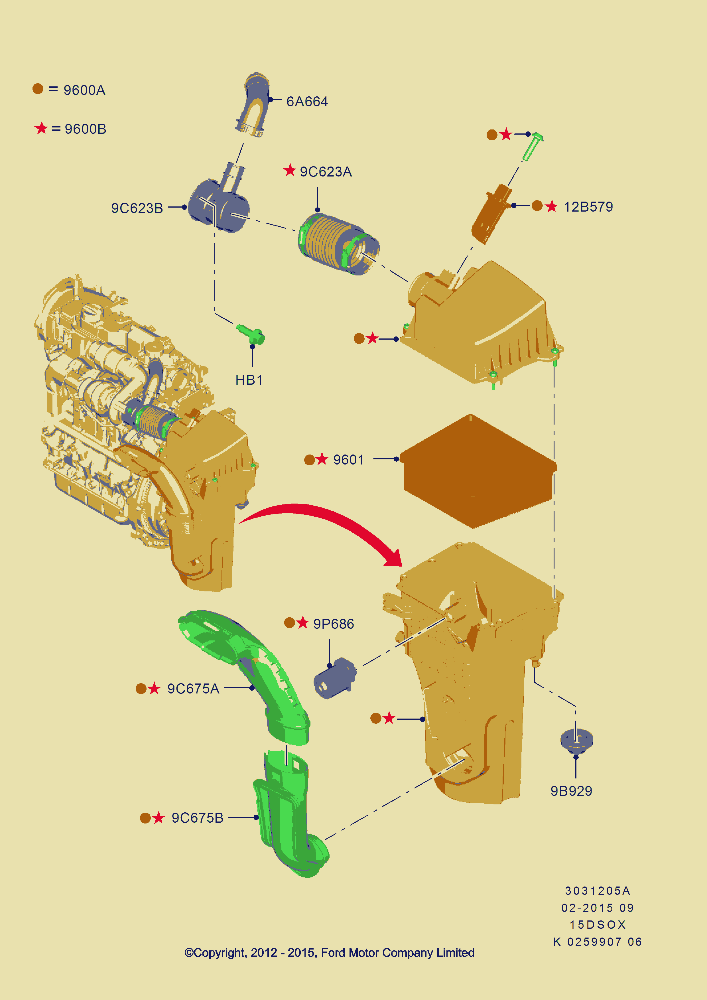 FORD 1803 059 - Воздушный фильтр, двигатель unicars.by