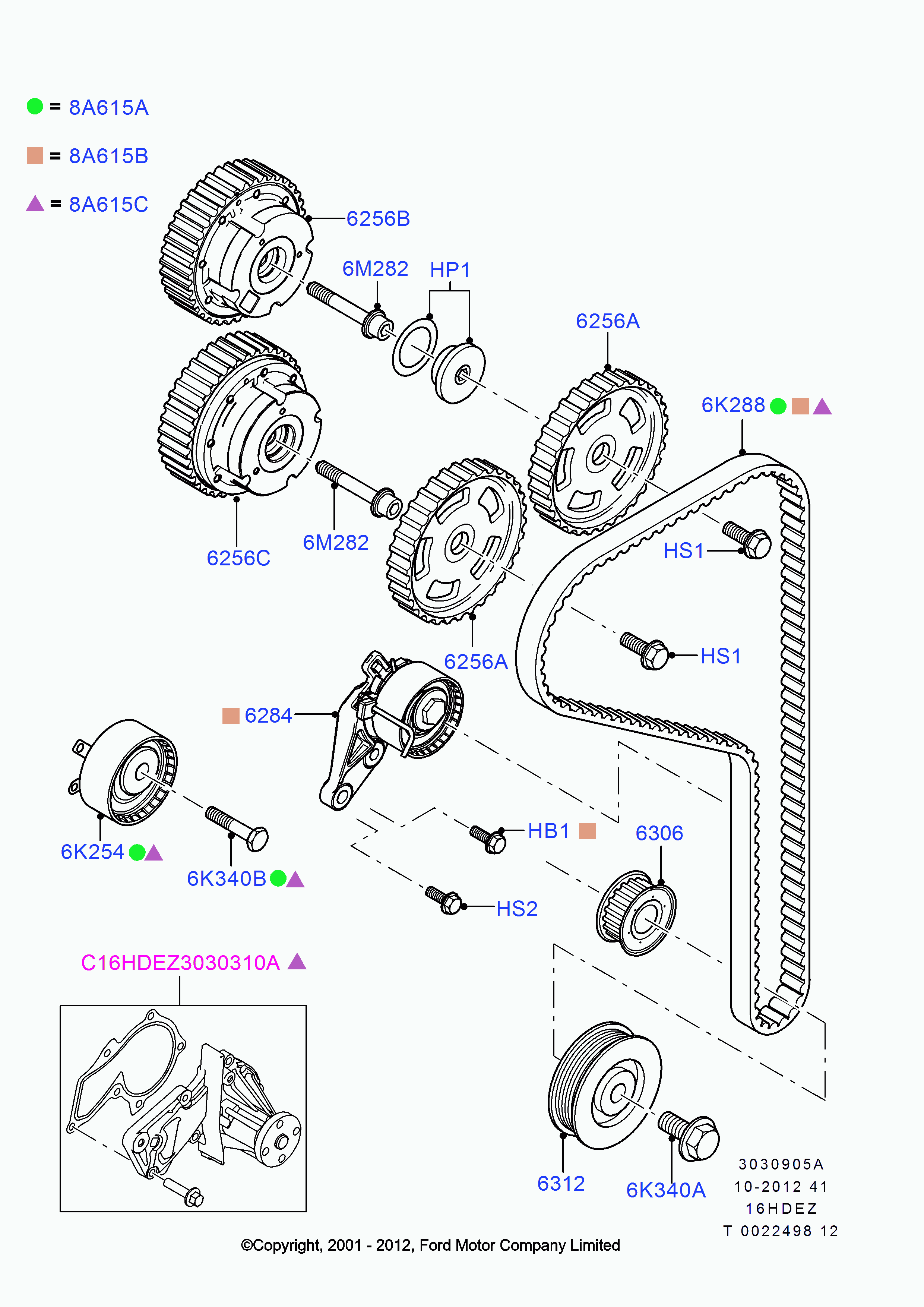 FORD 1376164 - Натяжной ролик, зубчатый ремень ГРМ unicars.by