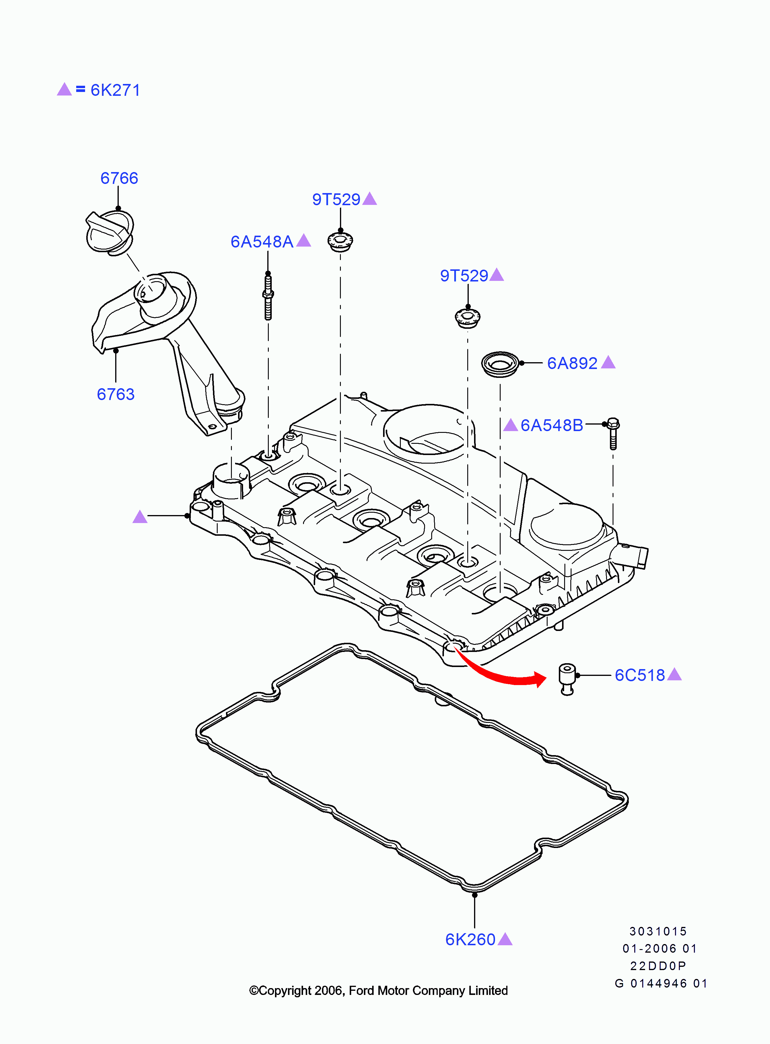 FORD 1 372 494 - Прокладка, крышка головки цилиндра unicars.by