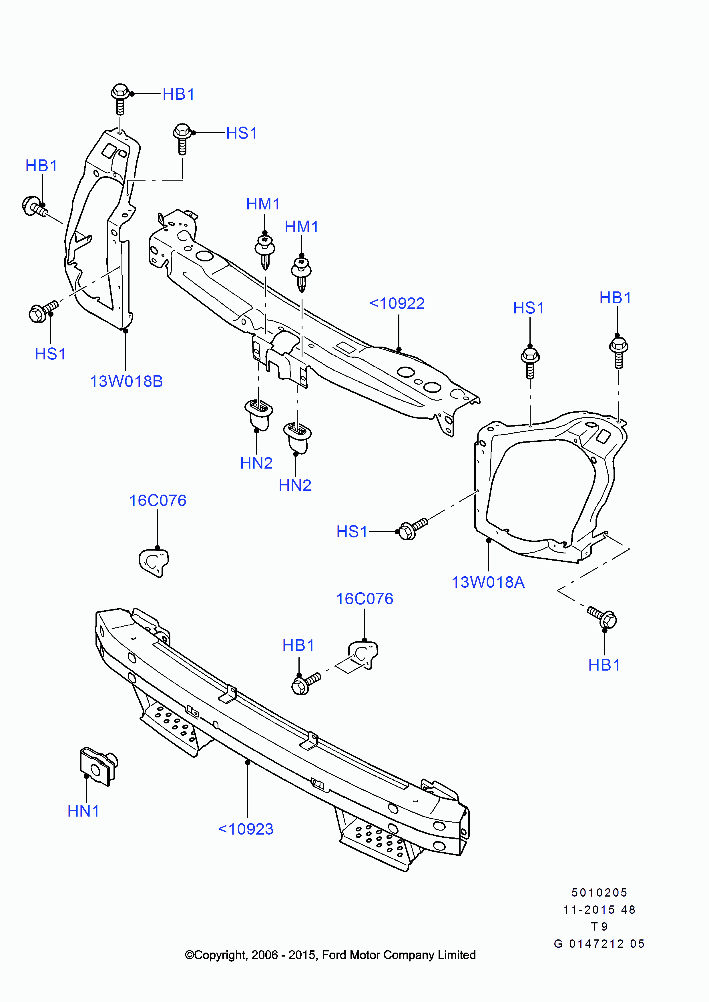 FORD 4048719 - Зажим, клипса, молдинг unicars.by