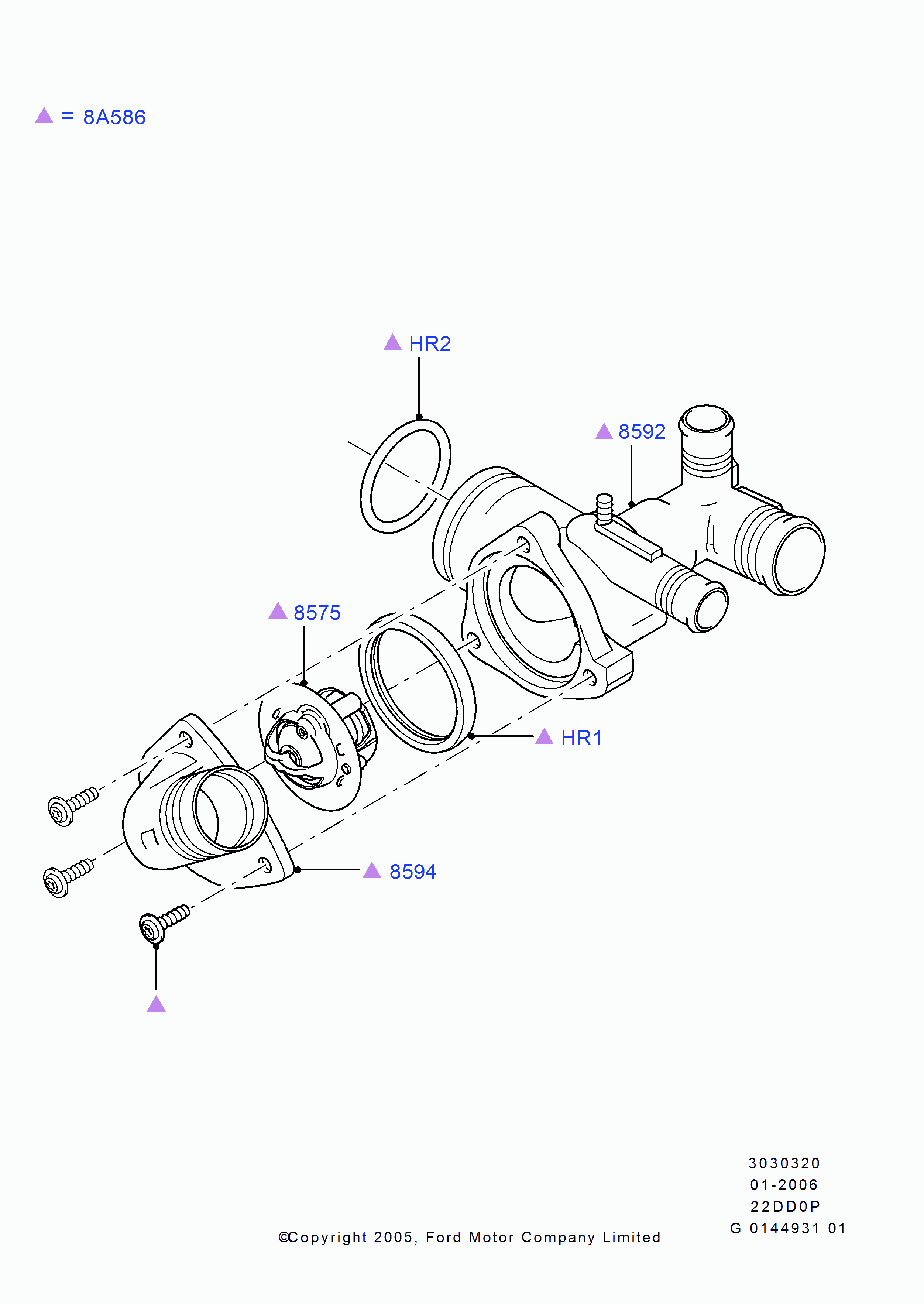 FORD 1372334 - Термостат охлаждающей жидкости / корпус unicars.by