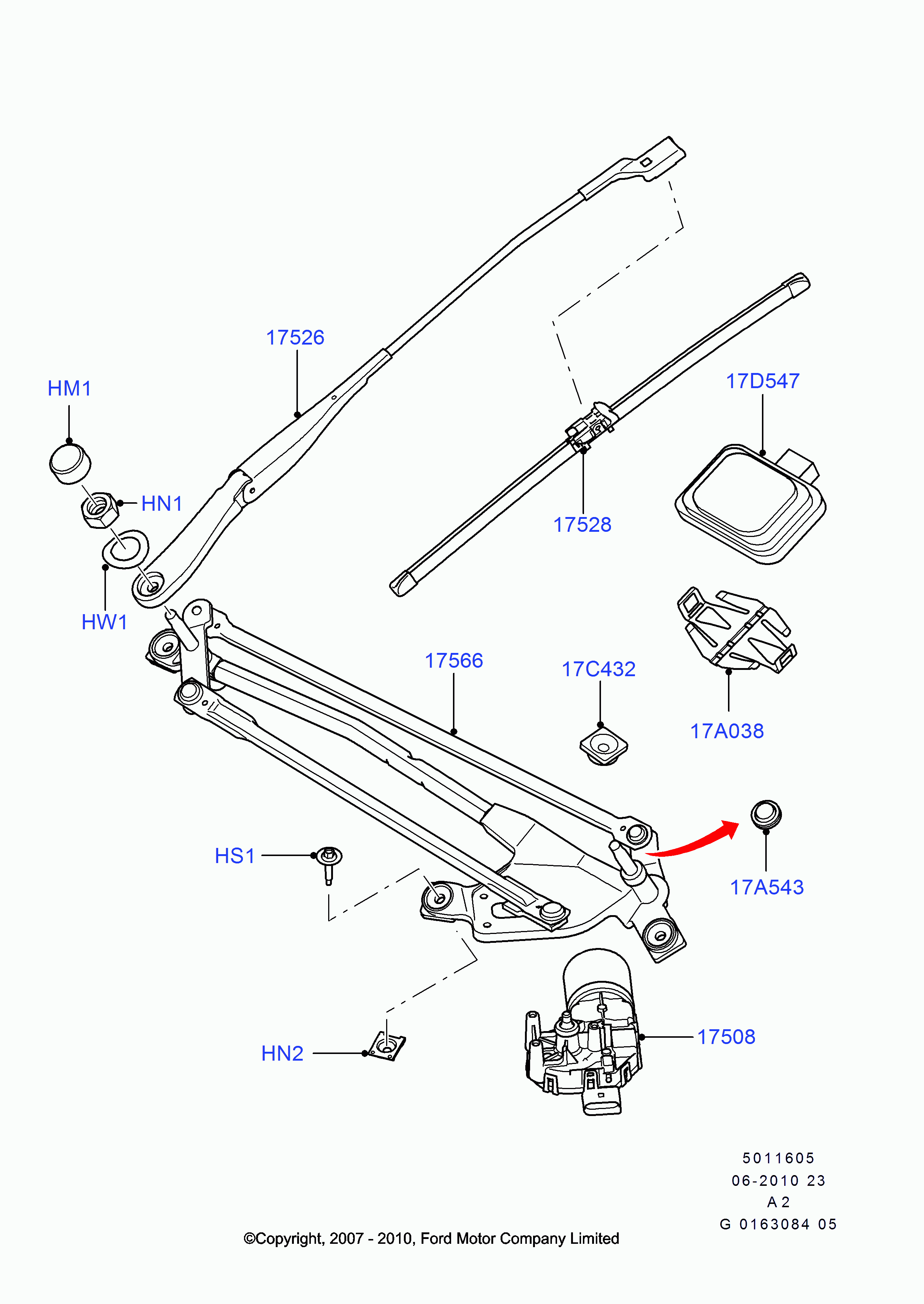 FORD 1537084 - Щетка стеклоочистителя unicars.by