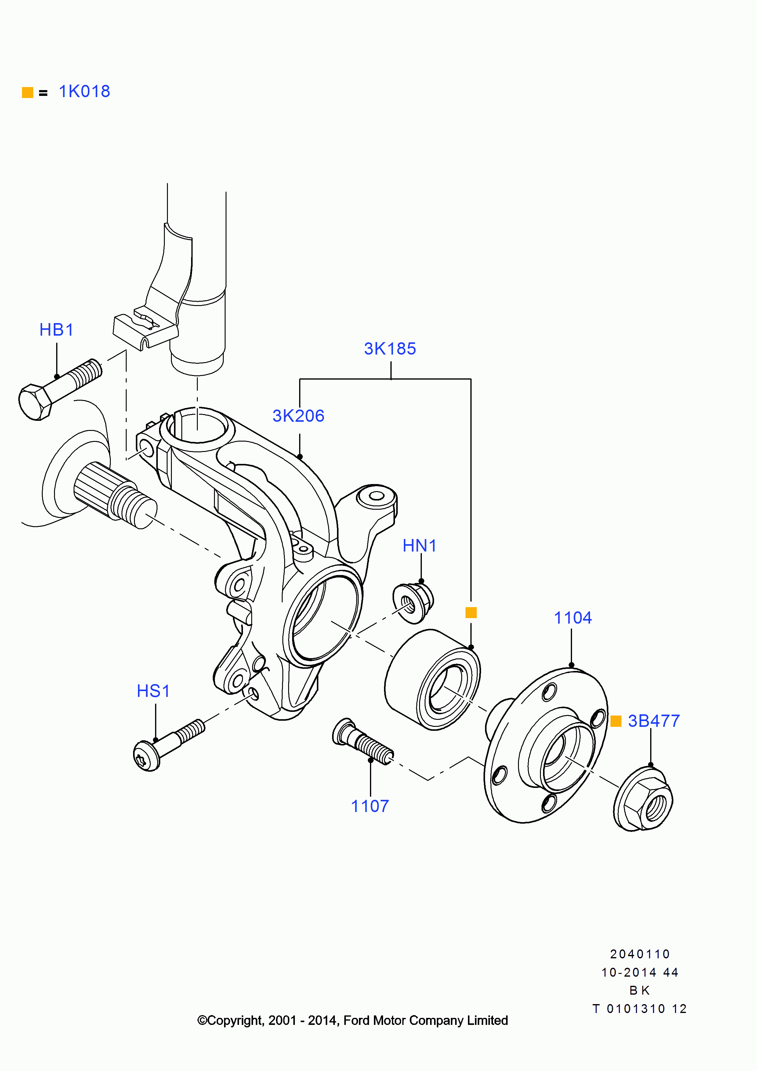 FORD 1201569 - Комплект подшипника ступицы колеса unicars.by