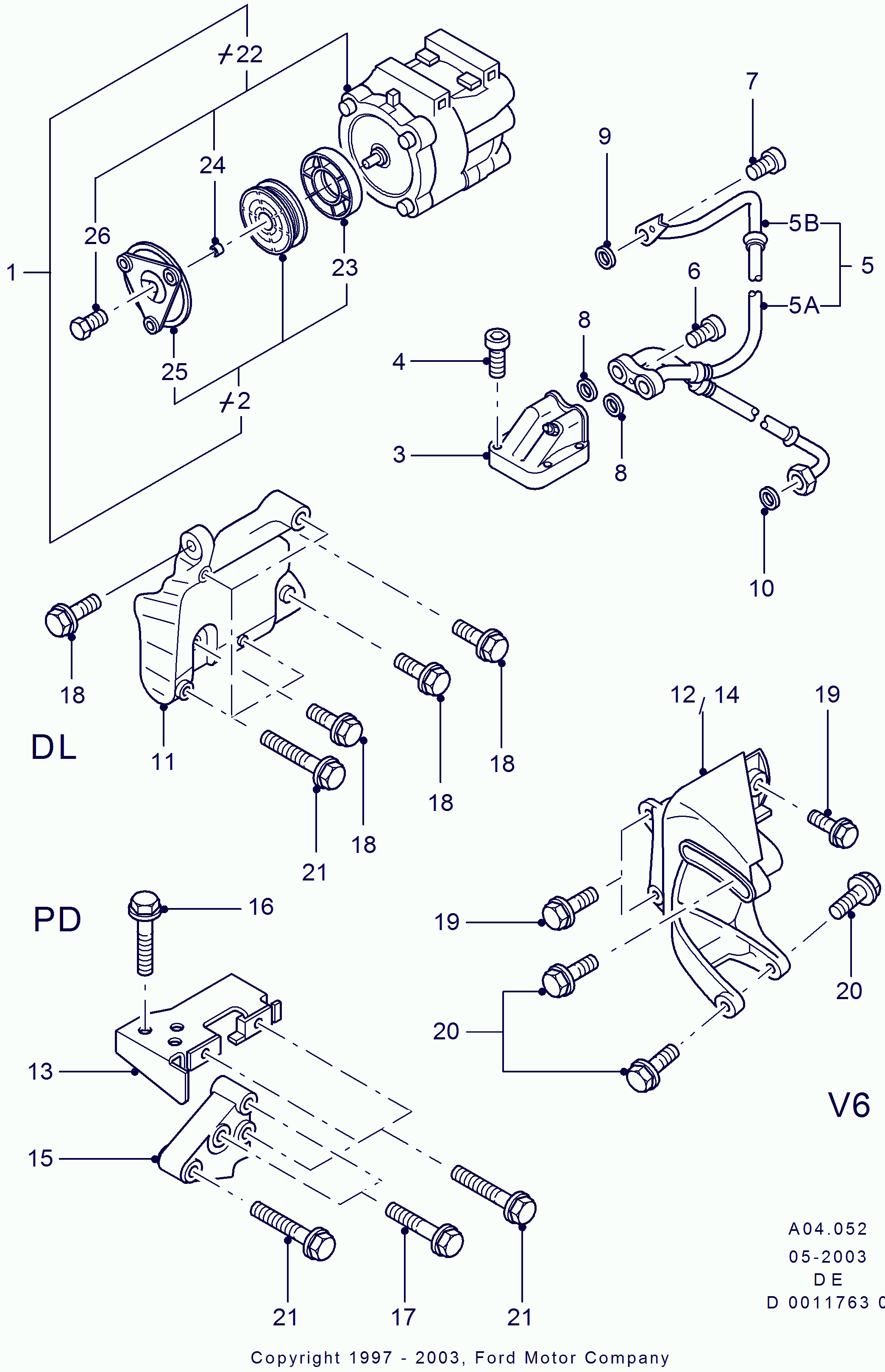 FORD 6 649 827 - Компрессор кондиционера unicars.by