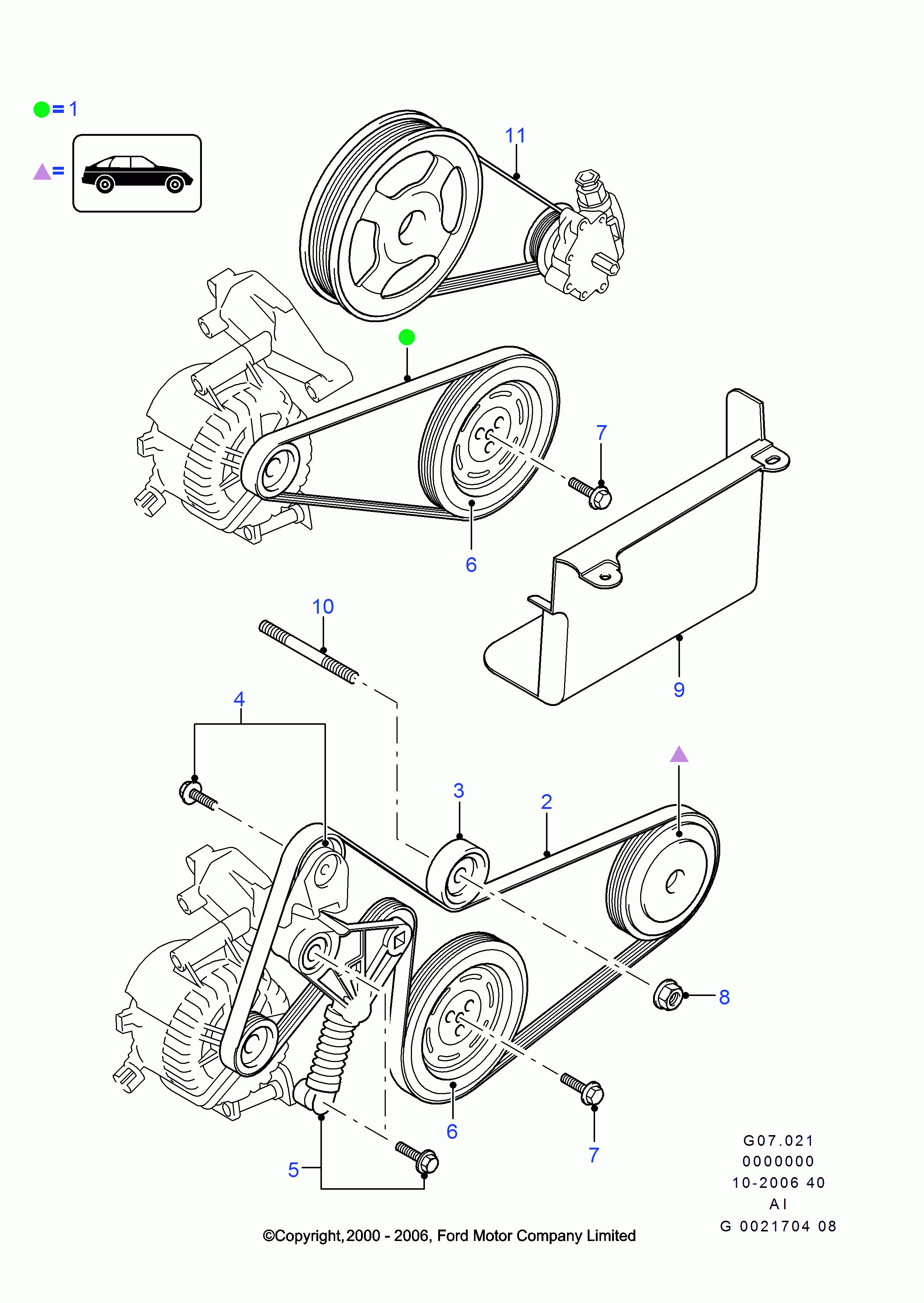 FORD 1201181 - Ролик, поликлиновый ремень unicars.by