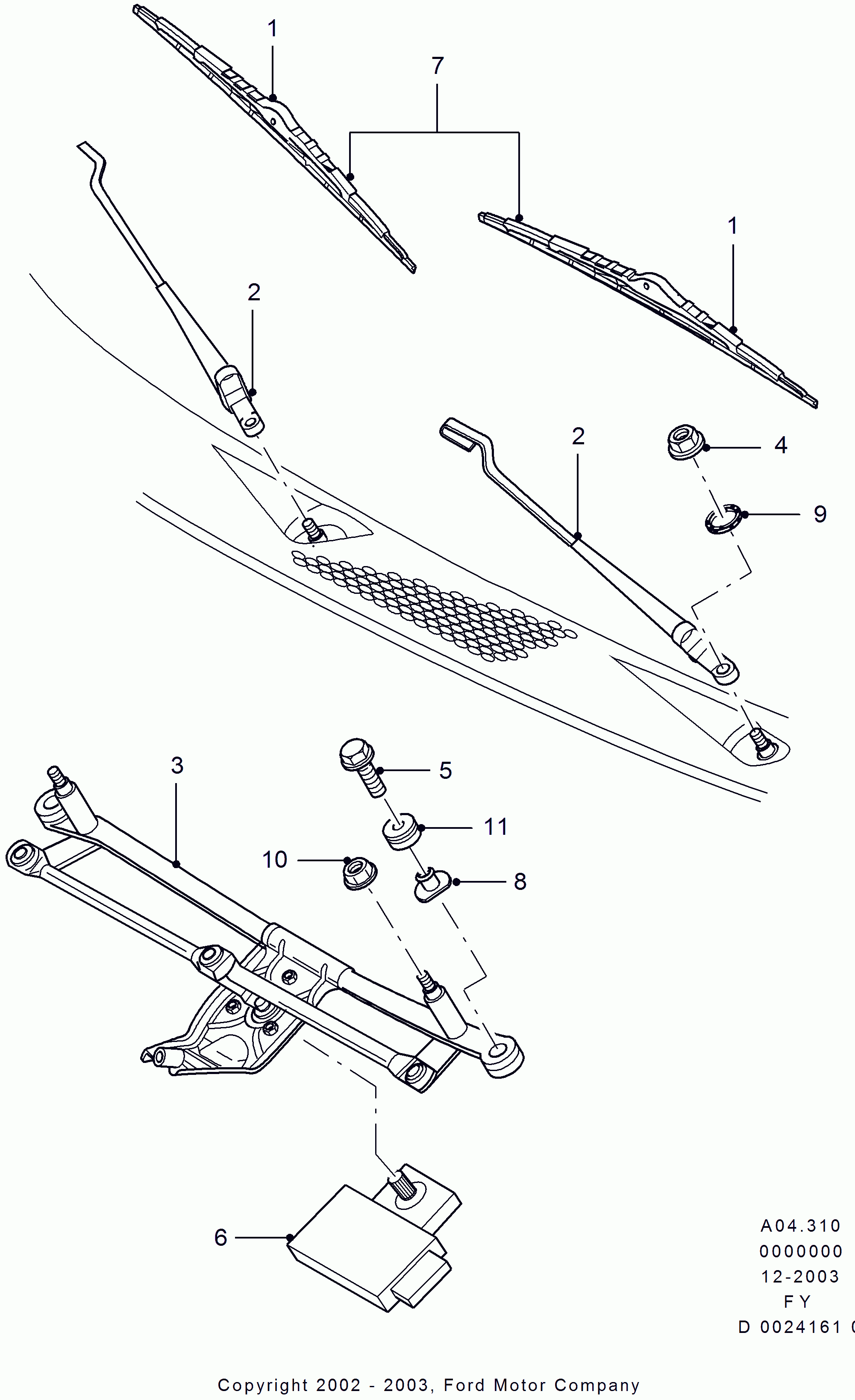 FORD 1850546 - Щетка стеклоочистителя unicars.by