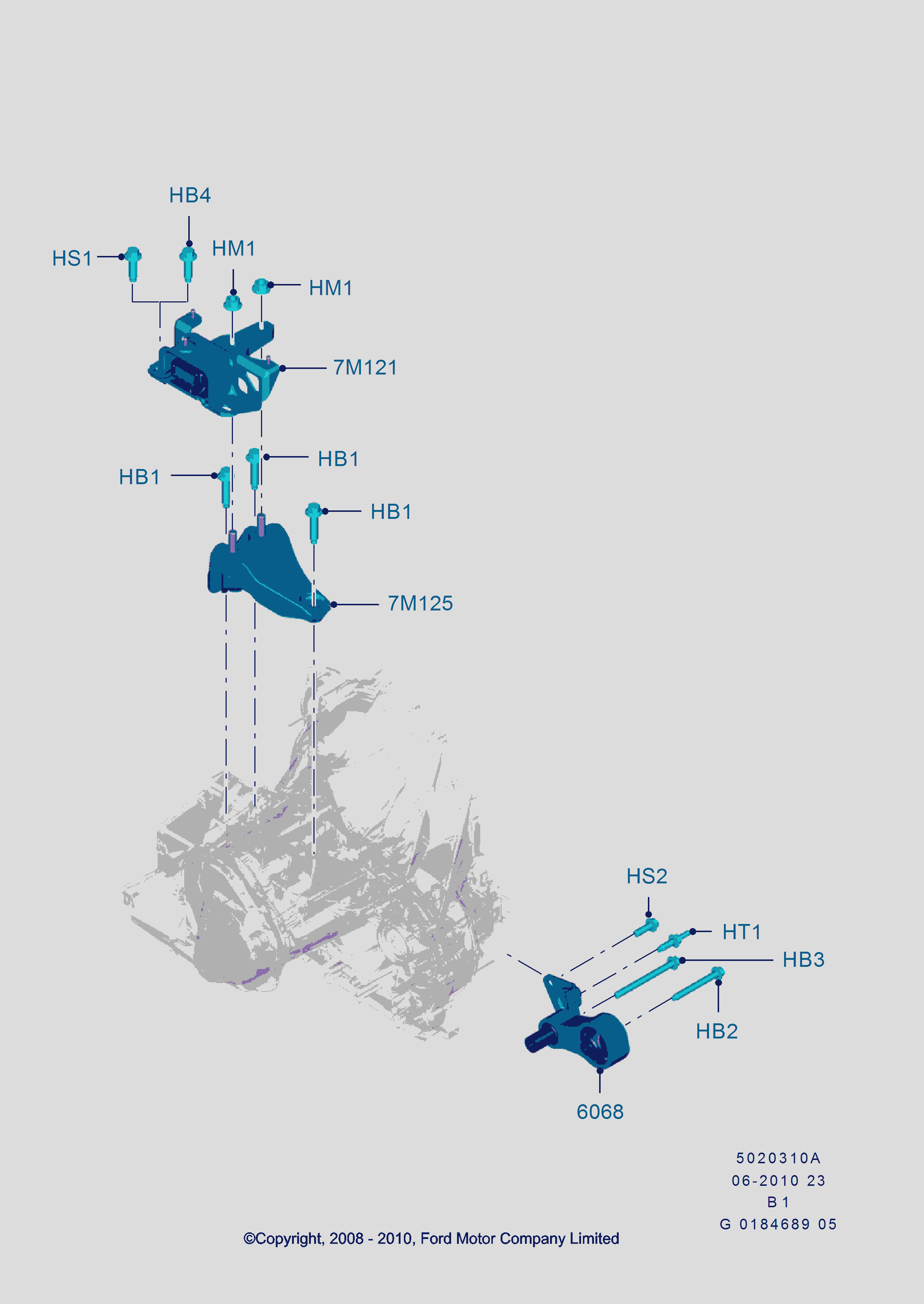 FORD 1688784 - Монтажный комплект, рычаг подвески колеса unicars.by