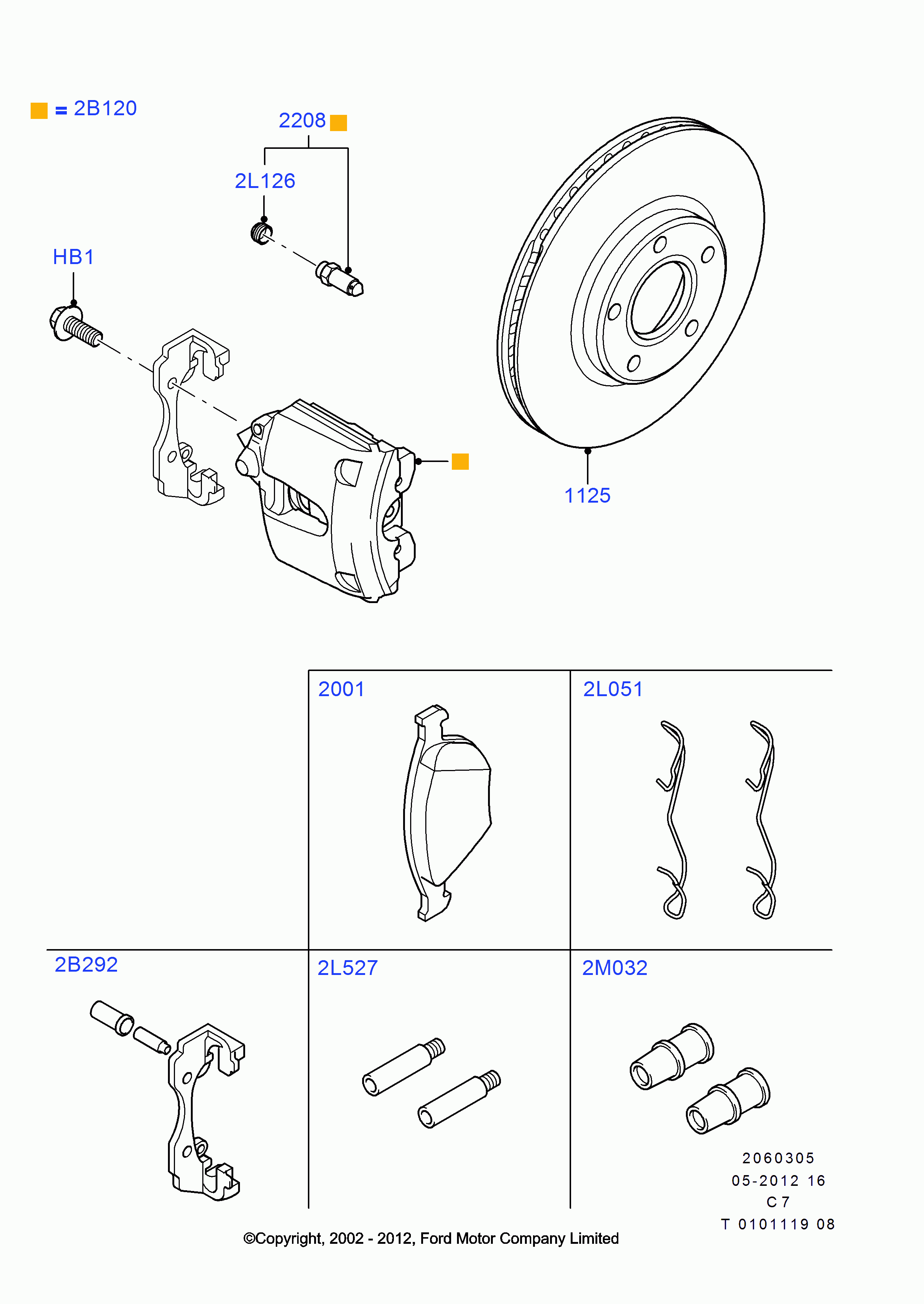 FORD 4 427 737 - Тормозные колодки, дисковые, комплект unicars.by