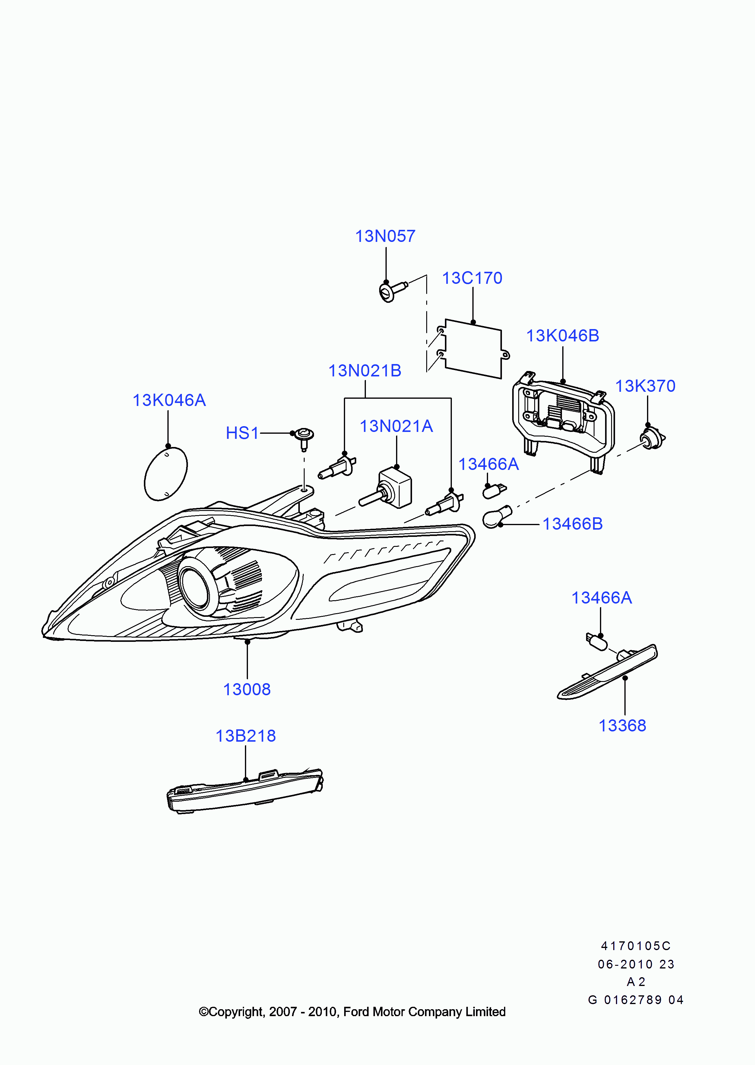 FORD 4 599 268 - Лампа накаливания, фара дальнего света unicars.by