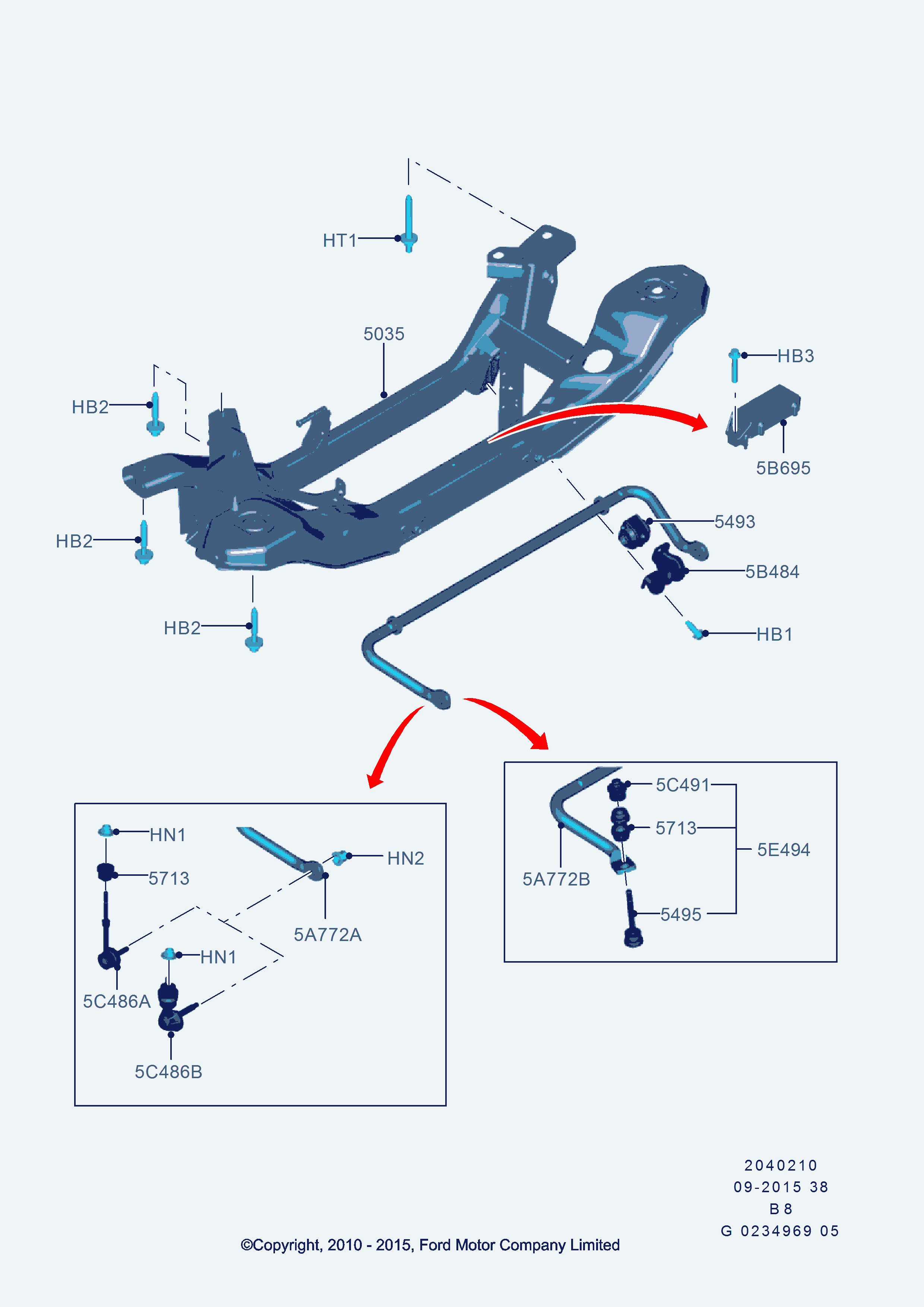 FORD 1424805 - Ремкомплект, соединительная тяга стабилизатора unicars.by