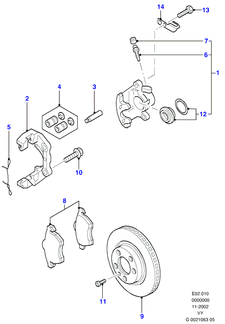 FORD 1151377 - Тормозные колодки, дисковые, комплект unicars.by