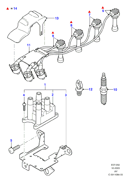 FORD 6 823 318 - Катушка зажигания unicars.by