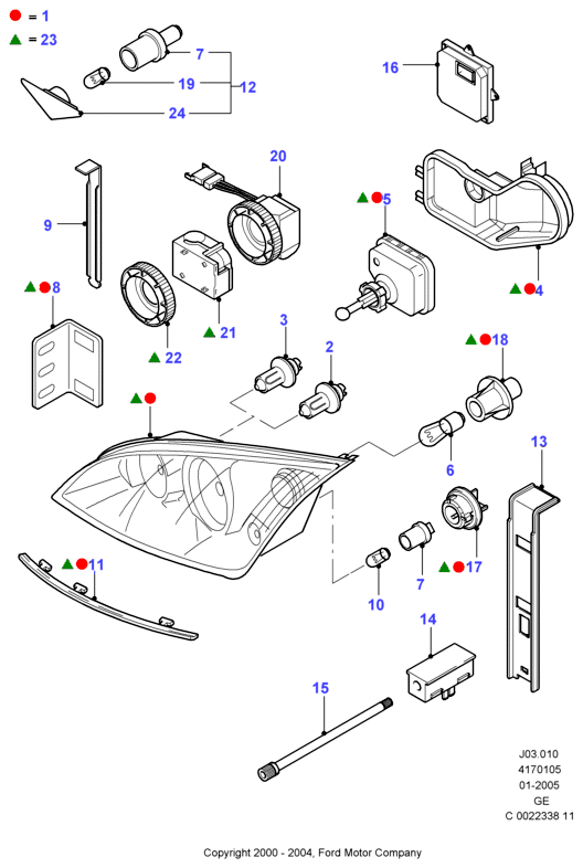 FORD 1141694 - Устройство управления, освещение unicars.by