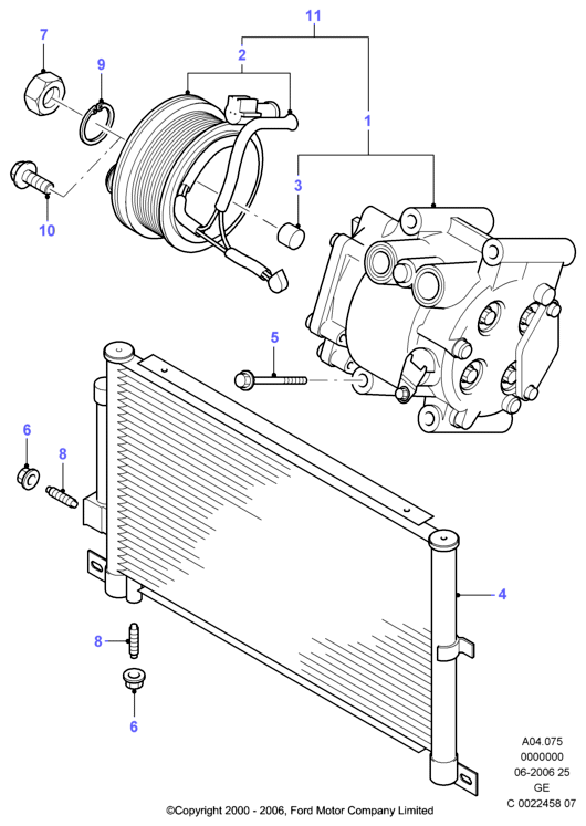 FORD USA 1710586 - Компрессор кондиционера unicars.by