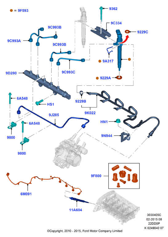 FORD ASIA / OCEANIA 1745686 - Уплотнительное кольцо, клапанная форсунка unicars.by