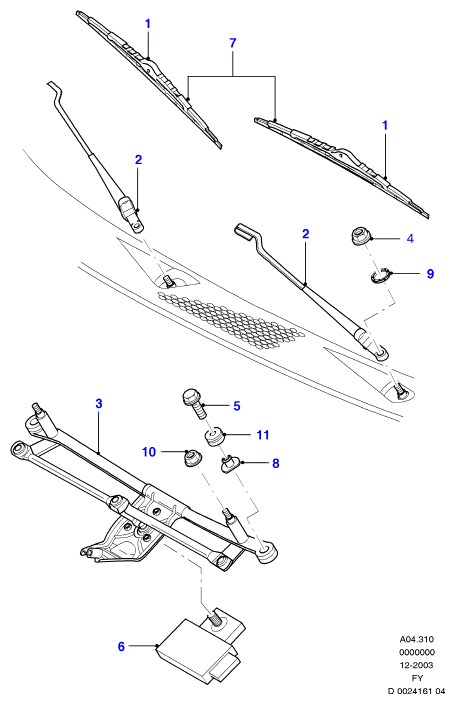 FORD 2123299 - Щетка стеклоочистителя unicars.by