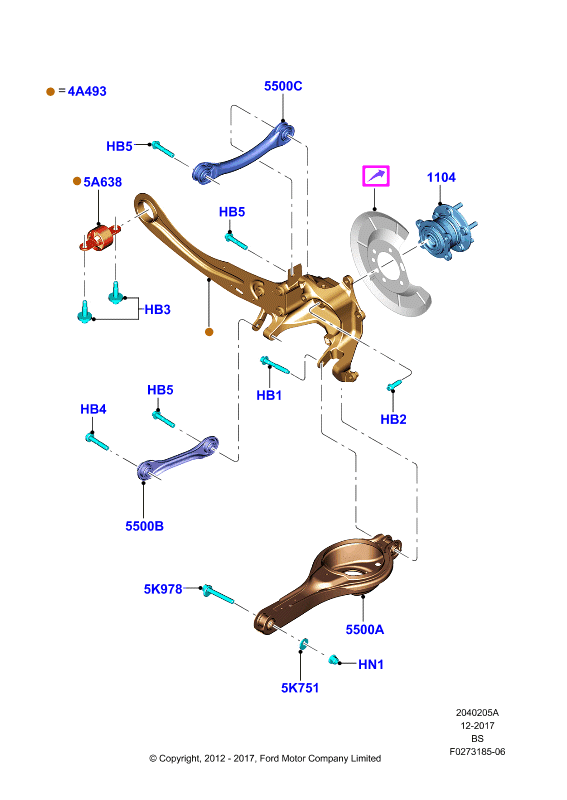 FORD 1500111 - Рычаг подвески колеса unicars.by