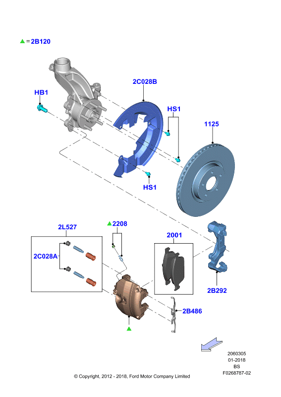 FORD 1 797 211 - Тормозные колодки, дисковые, комплект unicars.by