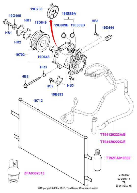 FORD USA 1444893 - Компрессор кондиционера unicars.by