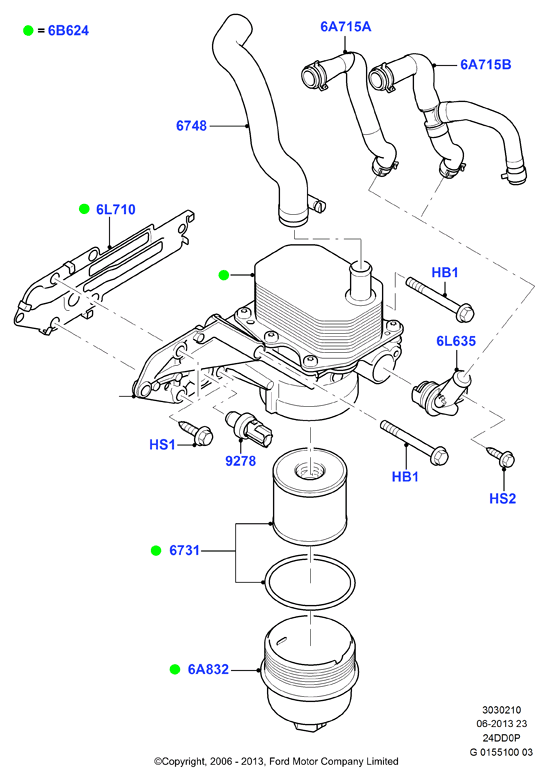 FORD 1372805 - Прокладка, корпус маслянного фильтра unicars.by