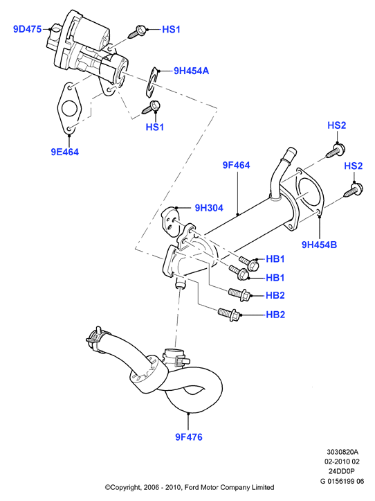 FORD 1758593 - Комплект прокладок, AGR-система unicars.by