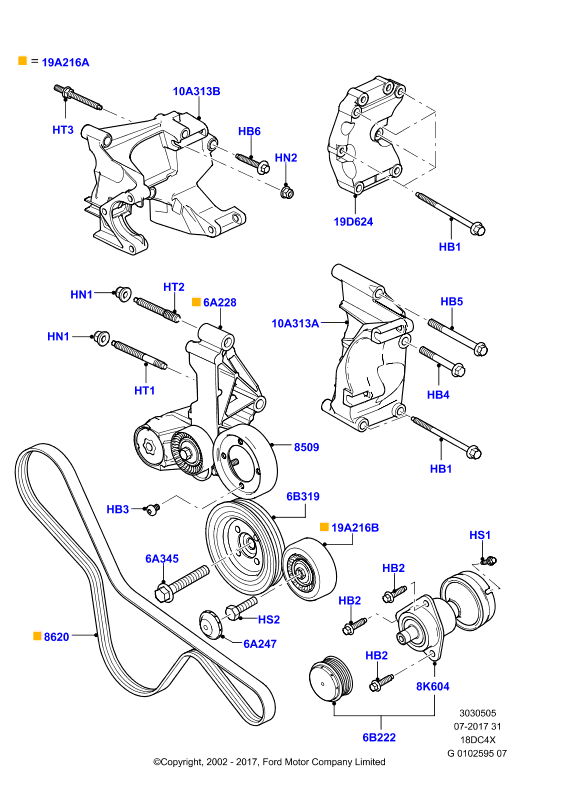 FORD 1 797 879 - Поликлиновой ремень unicars.by